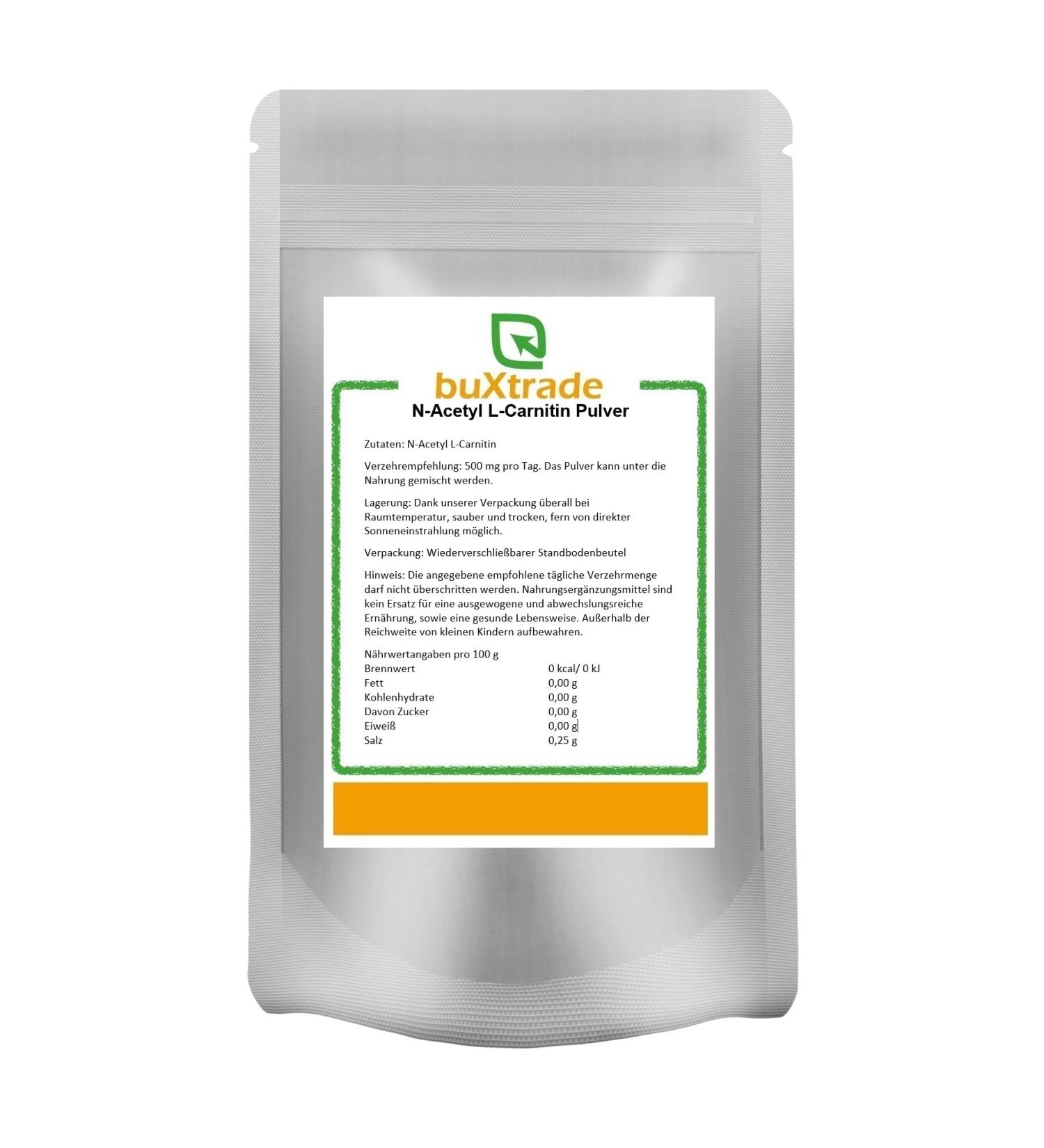 250 g N-Acetyl-L-Carnitine powder | Non GMO | Vegans | L-Carnitine | Buxtrade