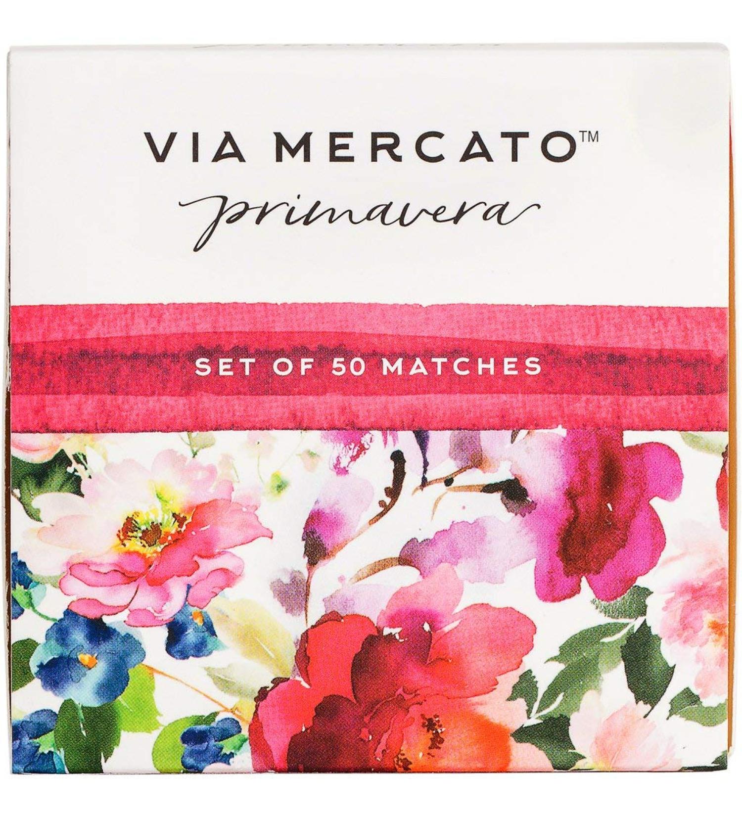 European Soaps Via Mercato Primavera Match Box Set Spring Flowers 50 Pieces