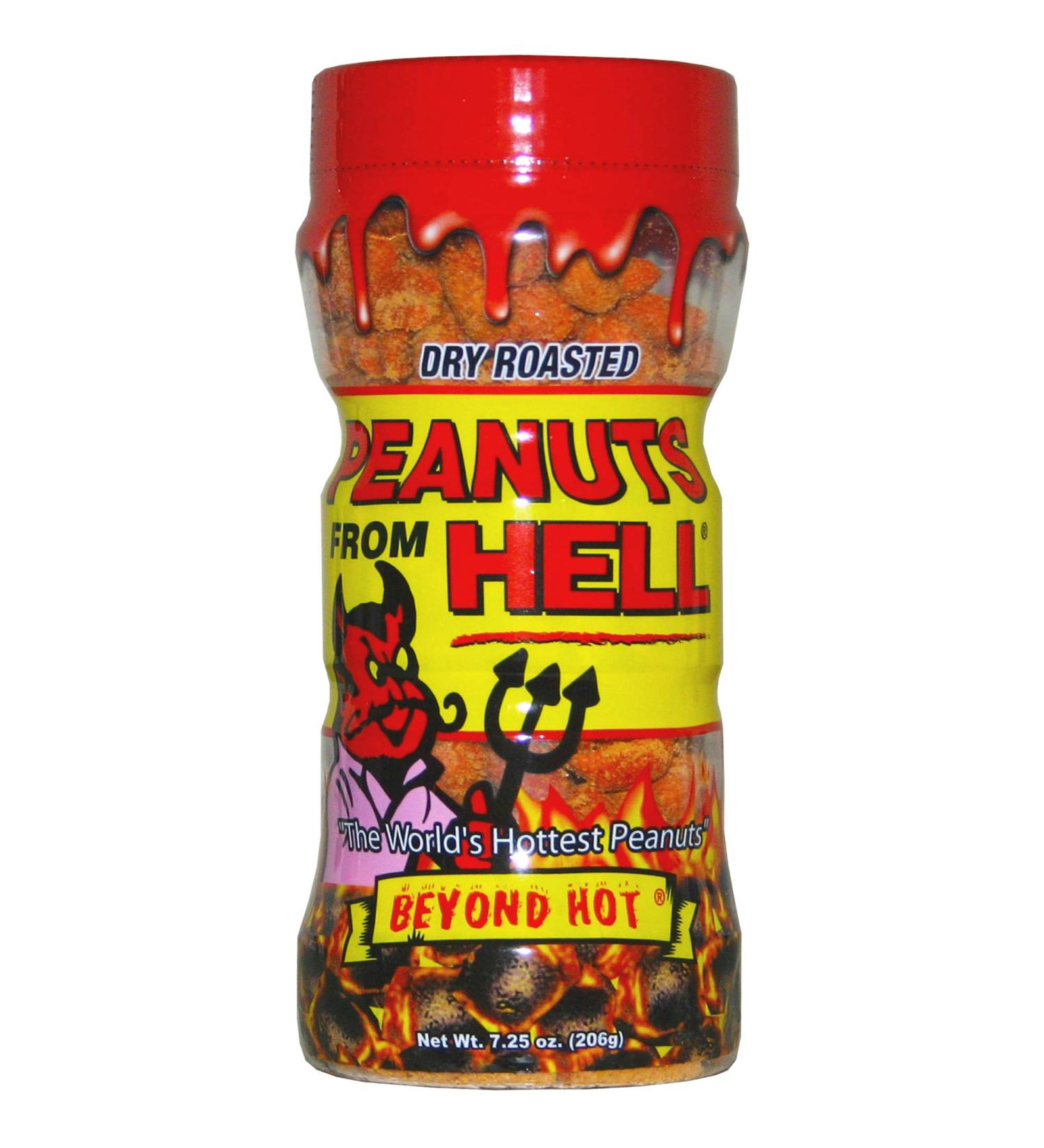 Peanuts from Hell - Ultimate Spicy Gourmet Gift Peanuts - Try if you dare! (Habanero from HELL) - Buy Online on GoSupps.com