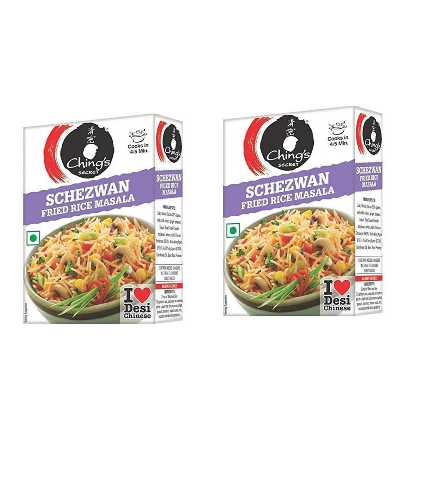  CHING'S Ching's Schezwan Fried Rice Masala 50g - Pack of 2 - Buy Online on GoSupps.com