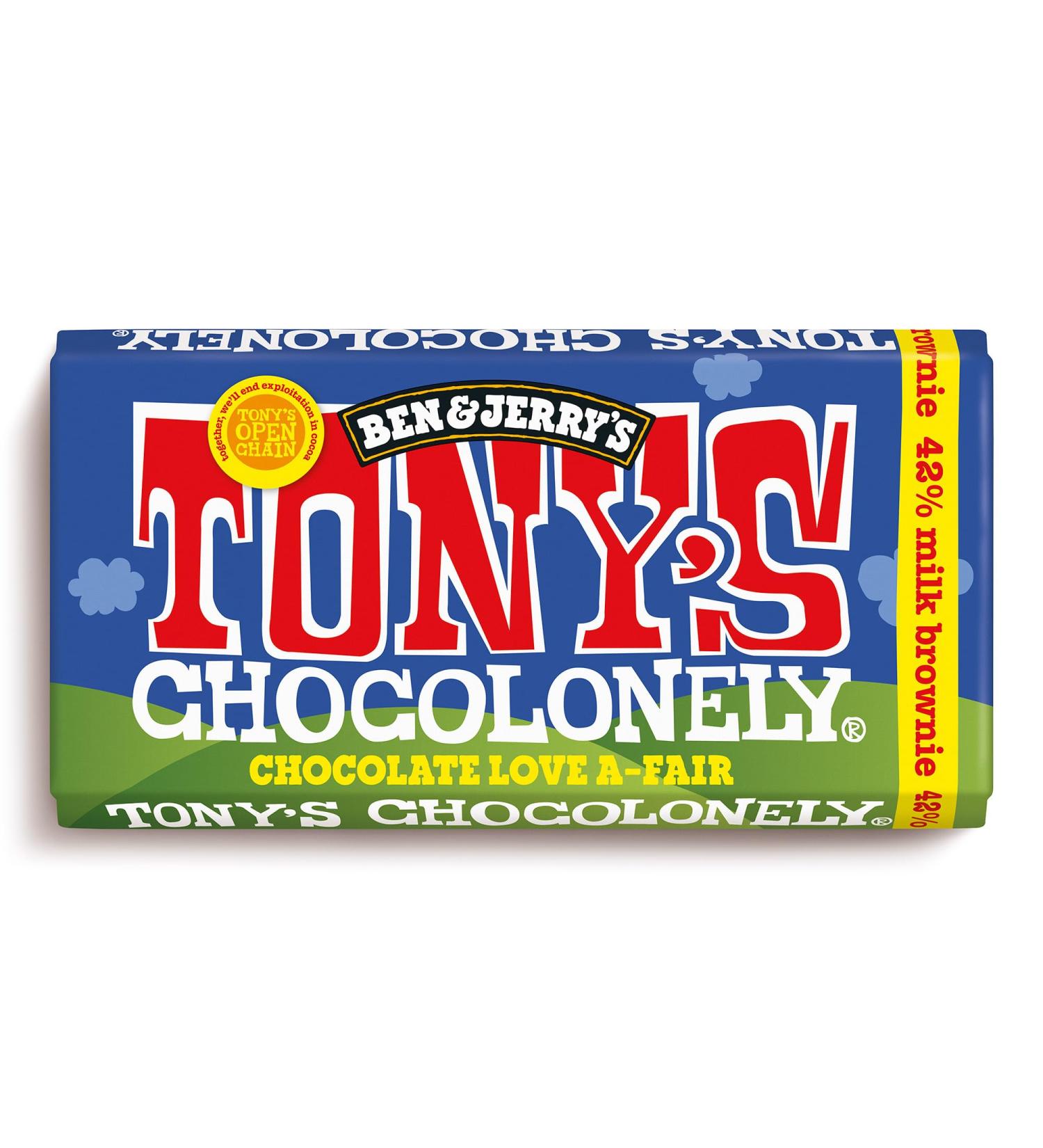  Tony's Chocolonely Tony's Chocolonely Dark Milk Brownie 180g - Buy Online on GoSupps.com
