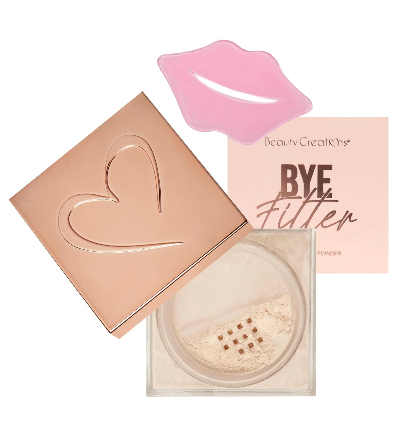 Beauty Creations BYE Filler Translucent Loose Setting Powder | Minimize Pores & Fine Lines | Matte Finish Natural Makeup + Pink Collagen Lip Mask - Shop Internationally - Buy Online on GoSupps.com