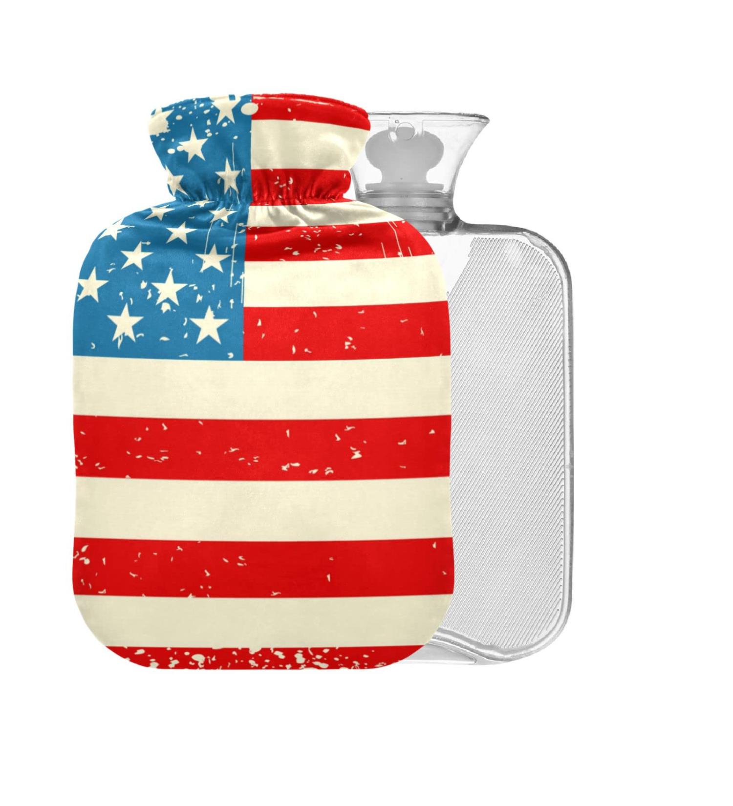 Statue Liberty Hot Water Bottle with Cover - 1L BPA Free Pain Relief Bag for Cramps | International Shipping Available - Buy Online on GoSupps.com