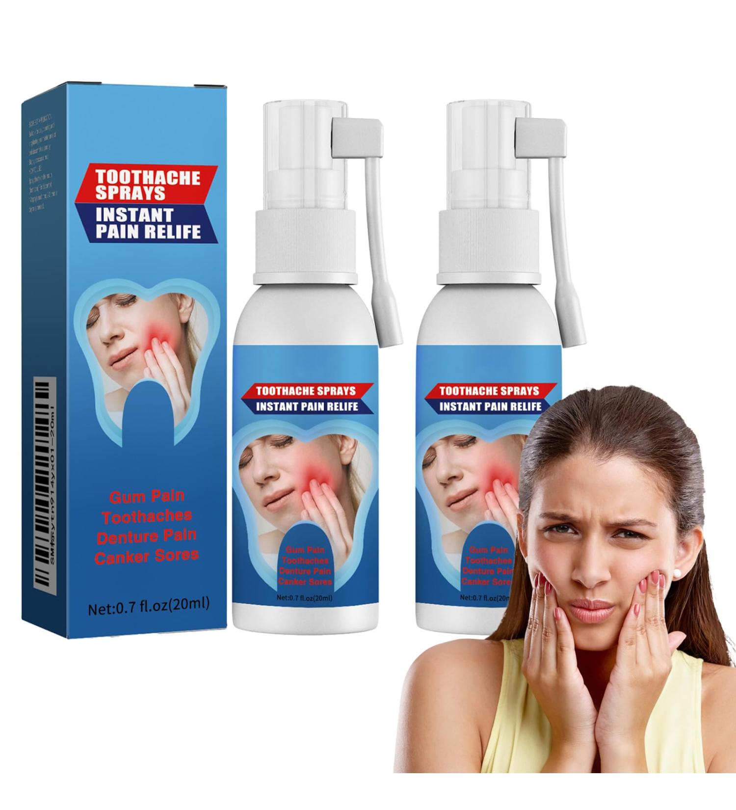 2 Pi ces Soulagement Rapide Dental Spray Dental Pain Analg sique Spray Herbal Oral Care Spray Dental Pain Relief Spray Soulage Les Gencives Douloureuses Enfl es Caries - Buy Online on GoSupps.com