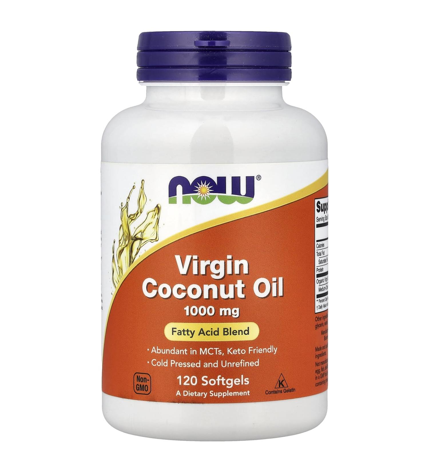 NOW Foods Coconut Oil Organic 1000mg 120softgels