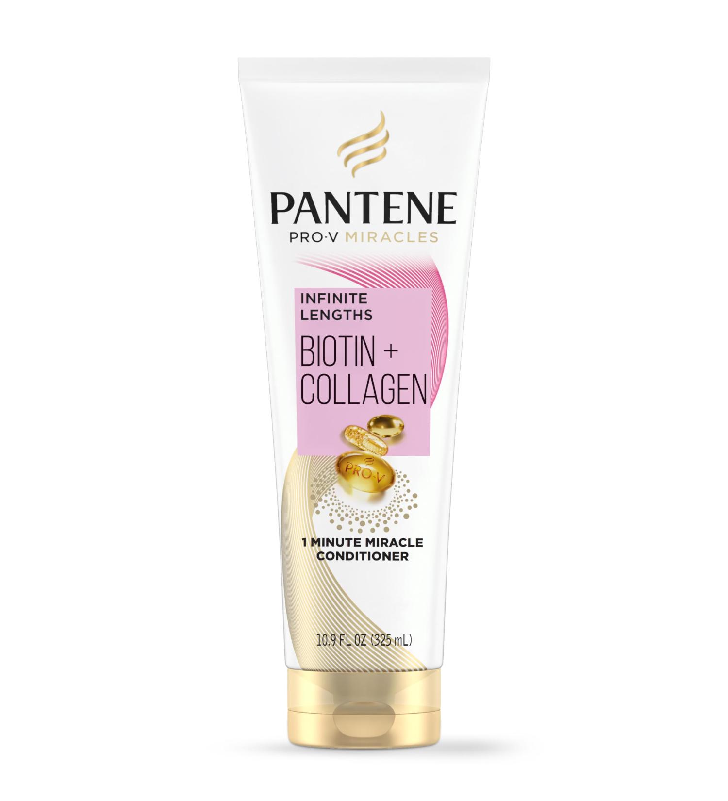 Pantene Pro-V Miracles Infinite Lengths Biotin + Collagen 1 Minute Miracle Conditioner 325mL 325 mL (Pack of 1) - Buy Online on GoSupps.com