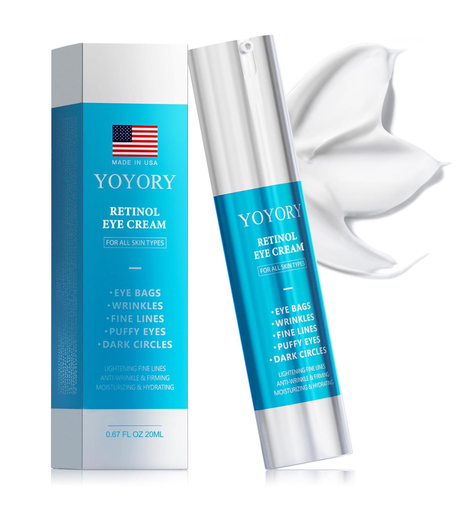 Buy Retinol Under Eye Cream - Anti Aging for Dark Circles Puffiness & Fine Lines (20ml) | Hydrating Skin Care Treatment - Buy Online on GoSupps.com