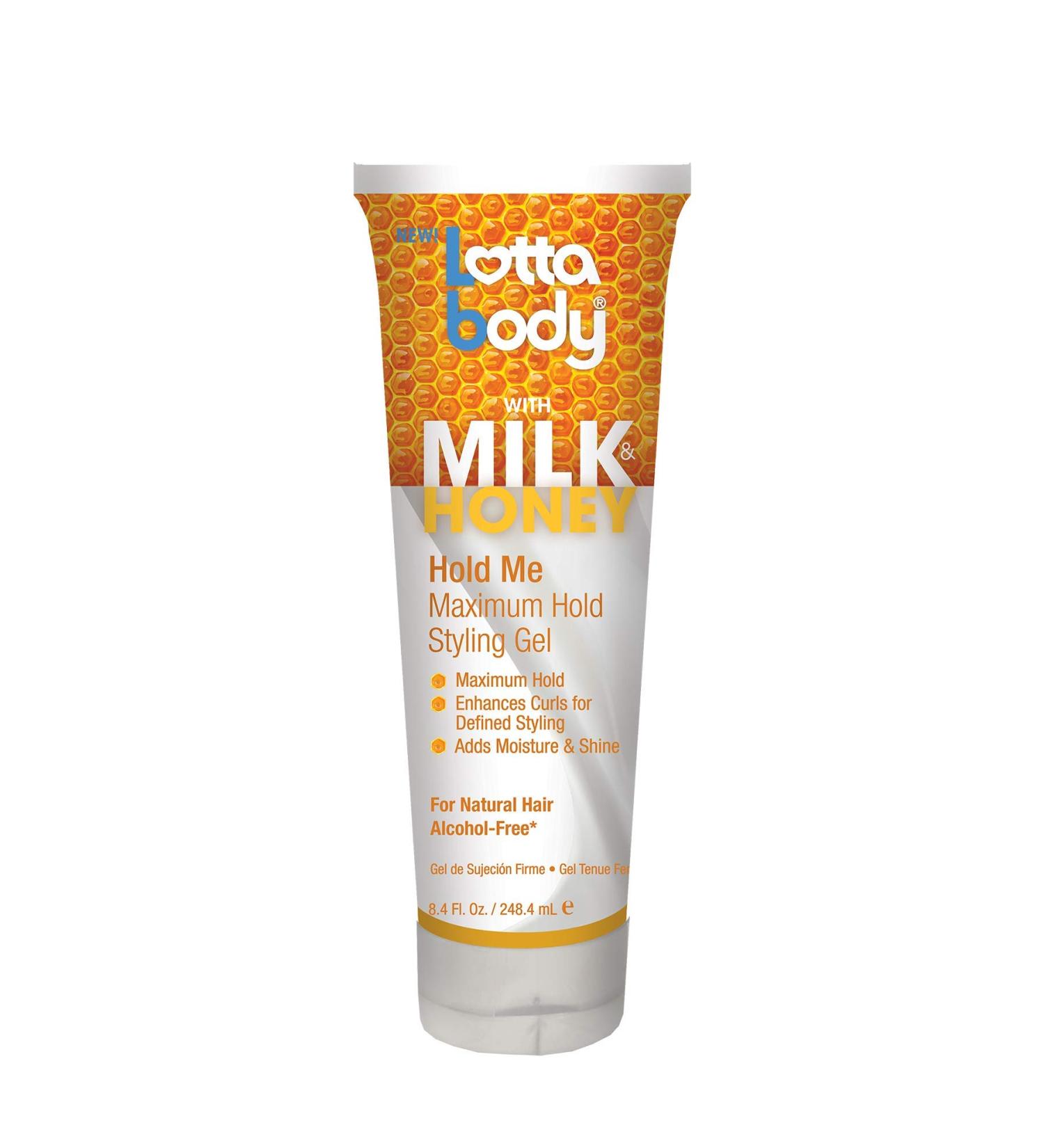 Lottabody Milk & Honey Hold Me Max Hold Styling Gel  8.4 Ounce Honey 8.40 Ounce (Pack of 1)