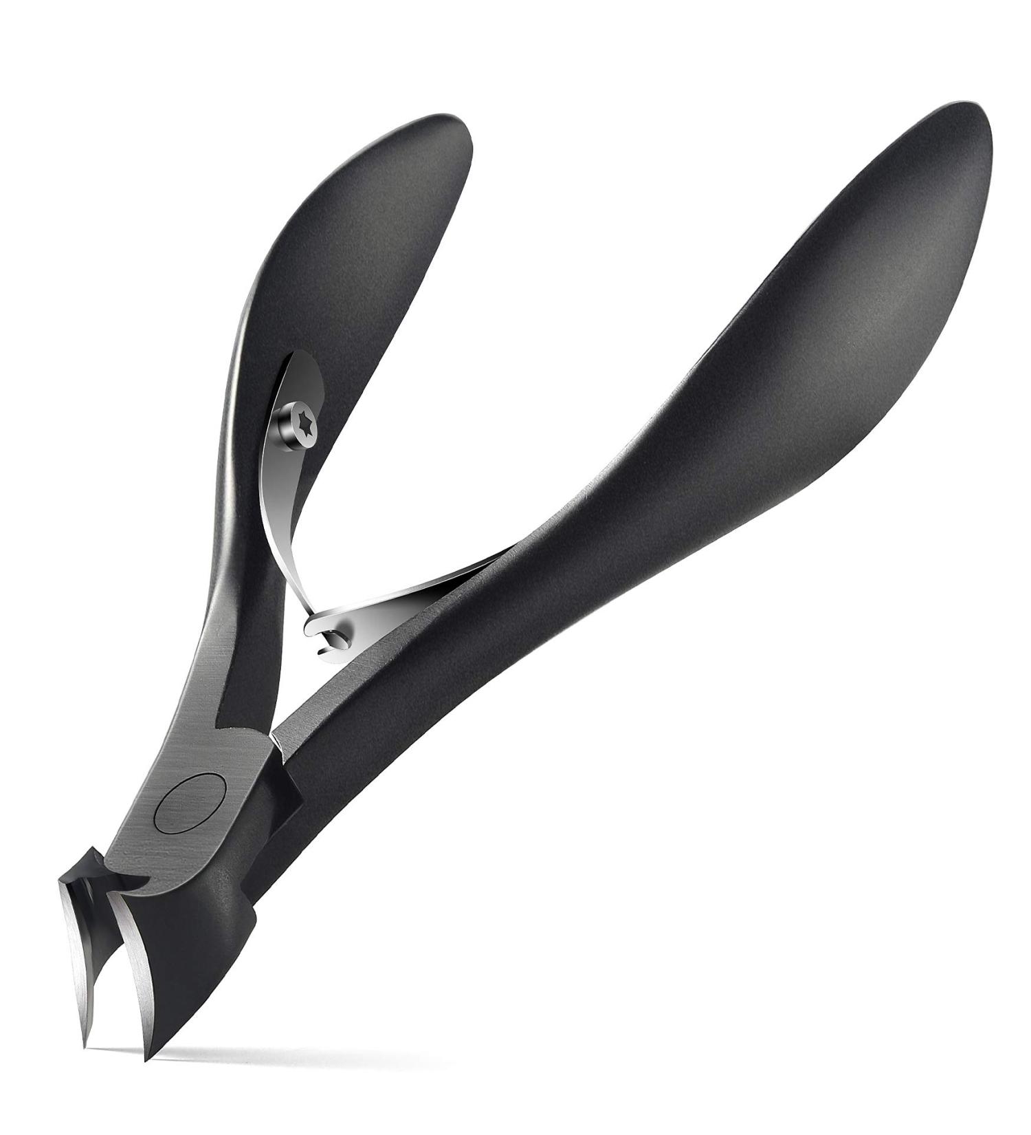 FERYES Large Handle Stainless Steel Toe Nail Clippers for Thick, Ingrown Nails - Black Olecranon Fingernail Clipper - Buy Online on GoSupps.com