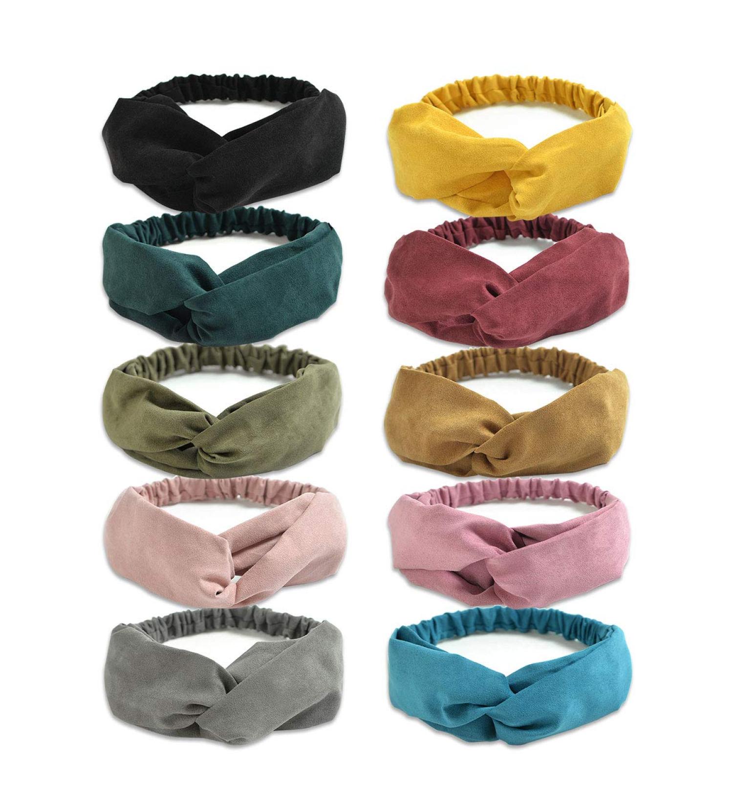 Shop Generic SZH9 Ten-Piece Suede Headband Set - Stylish Acrylic Hair Accessories | Free International Shipping - Buy Online on GoSupps.com