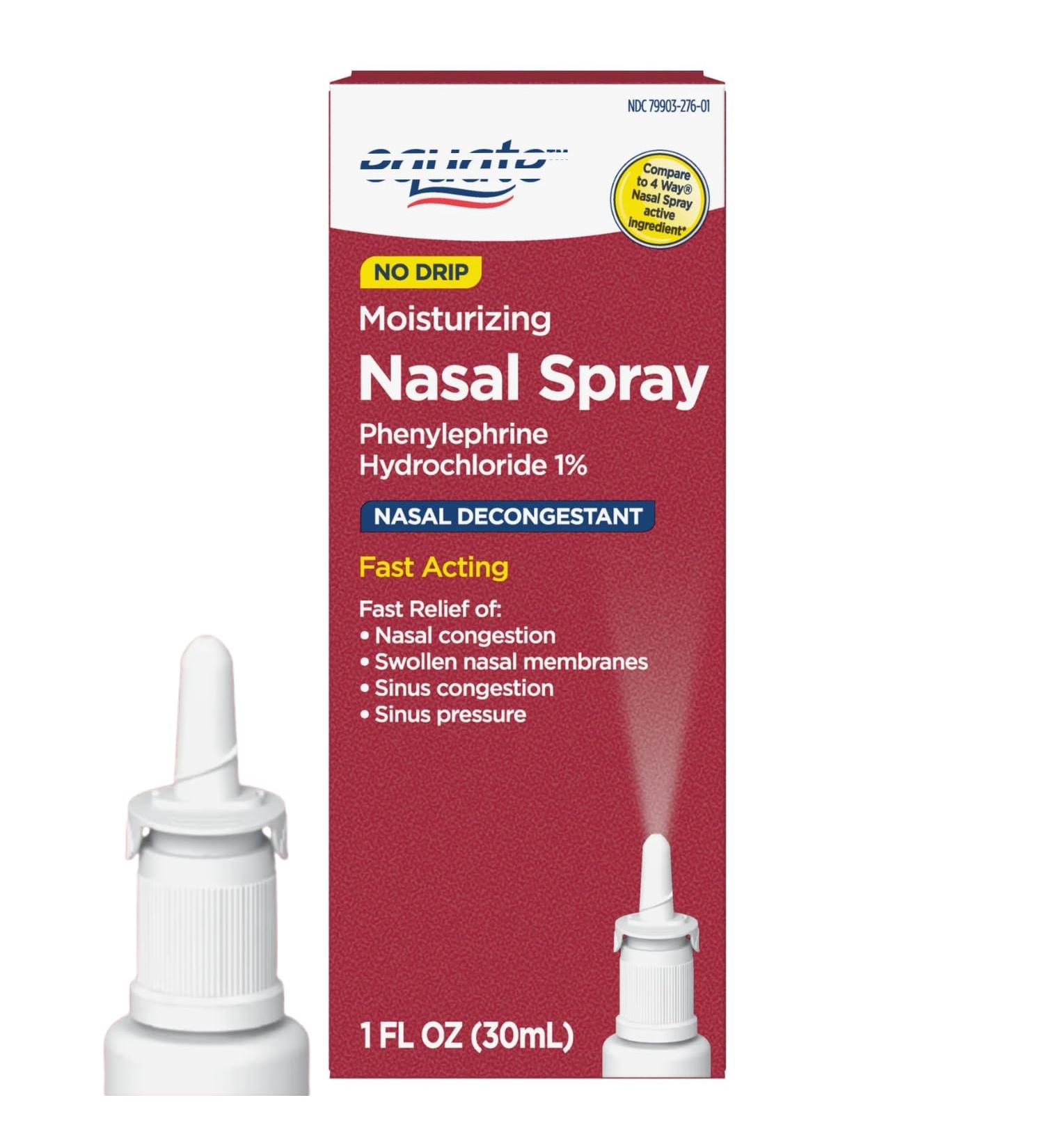 Equat'ee Non-Drip Nasal Spray 1 Fl. Oz - Nasal Congestion Relief Mist Fast-Acting Formula (Pack of 1) - Buy Online on GoSupps.com