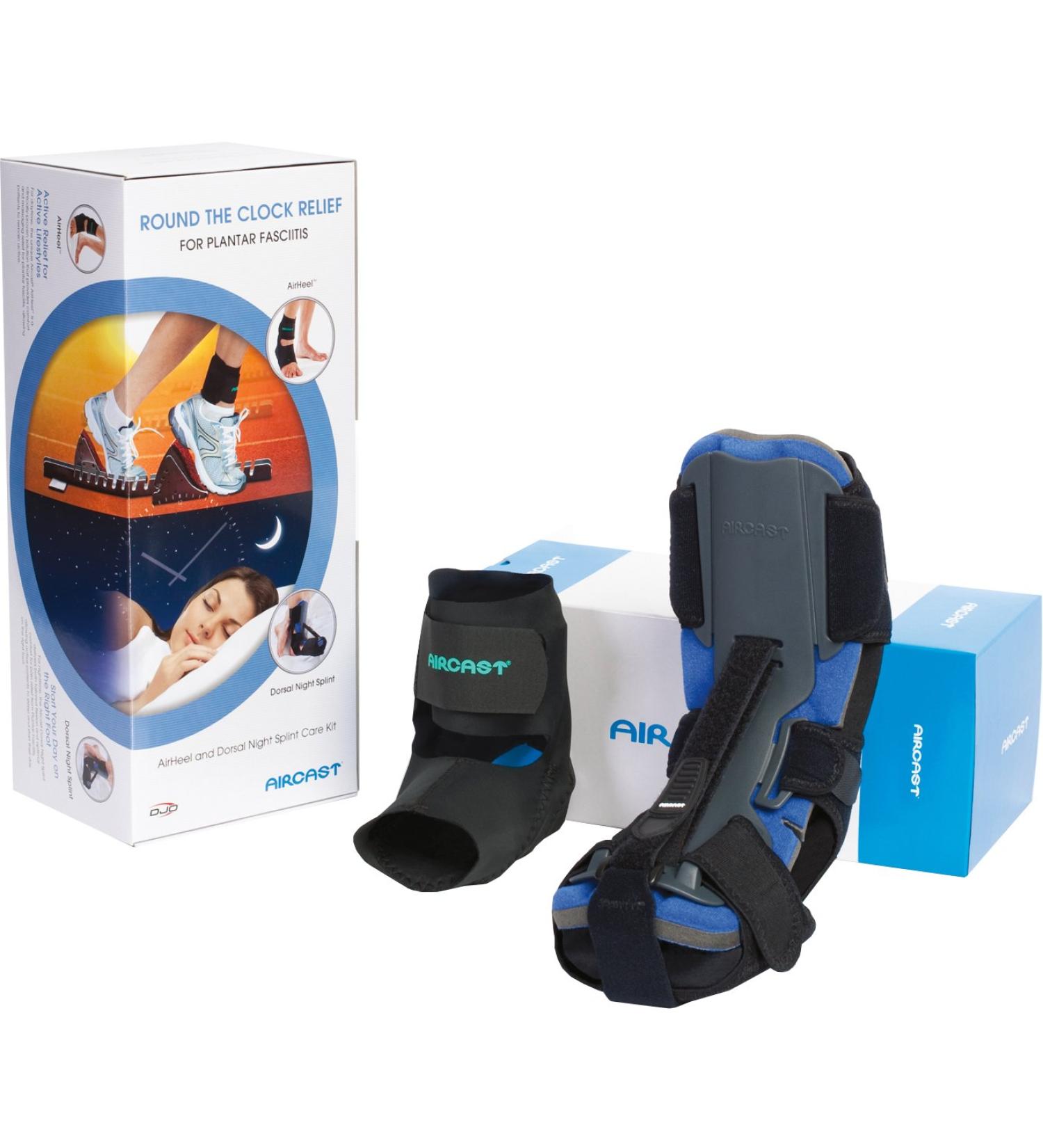 Aircast AirHeel Ankle Support Brace & Dorsal Night Splint Care Kit | Medium Size for Women (9-12.5) & Men (7.5-11) - International Shipping Available - Buy Online on GoSupps.com