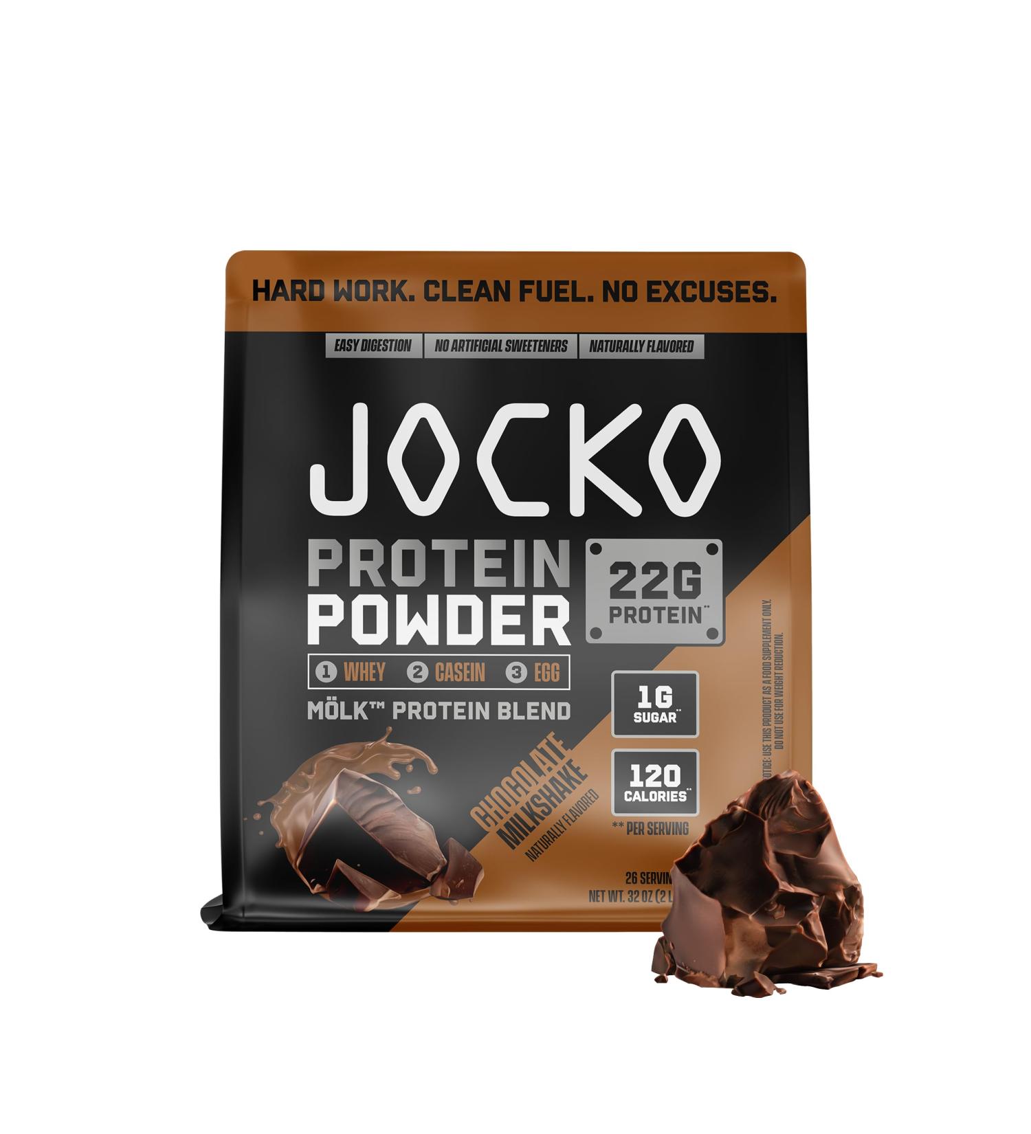 Jocko Fuel M lk Whey Protein Powder 22g Protein - Low Sugar Monk Fruit Blend - Muscle Recovery & Growth Packaging May Vary (26 Servings Chocolate Milkshake) Chocolate Milkshake 2 Pound (Pack of 1) - Buy Online on GoSupps.com