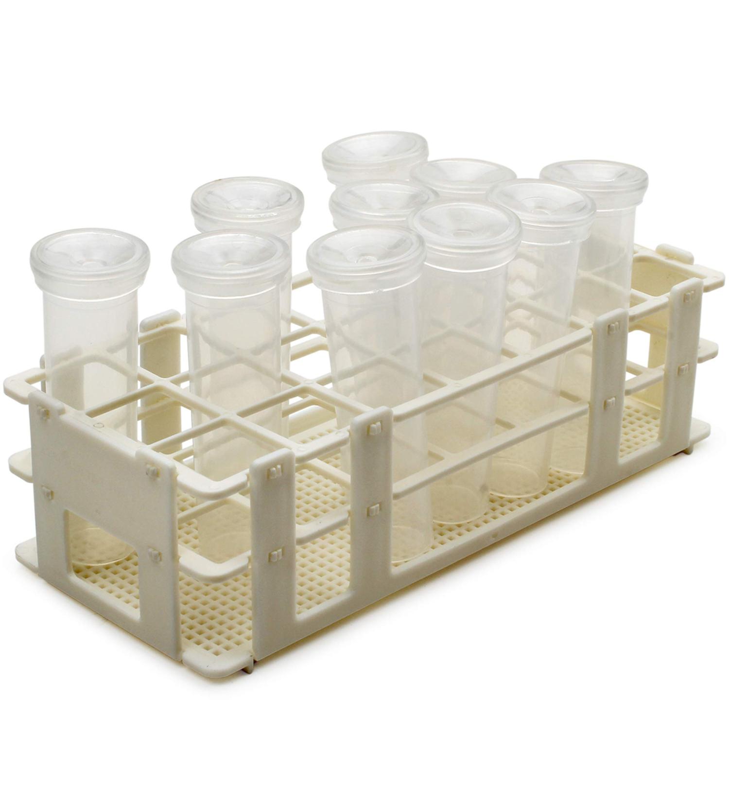 10-Pack 60ml Floral Tubes with Rack Holder for Milkweed Cuttings - Buy Online on GoSupps.com