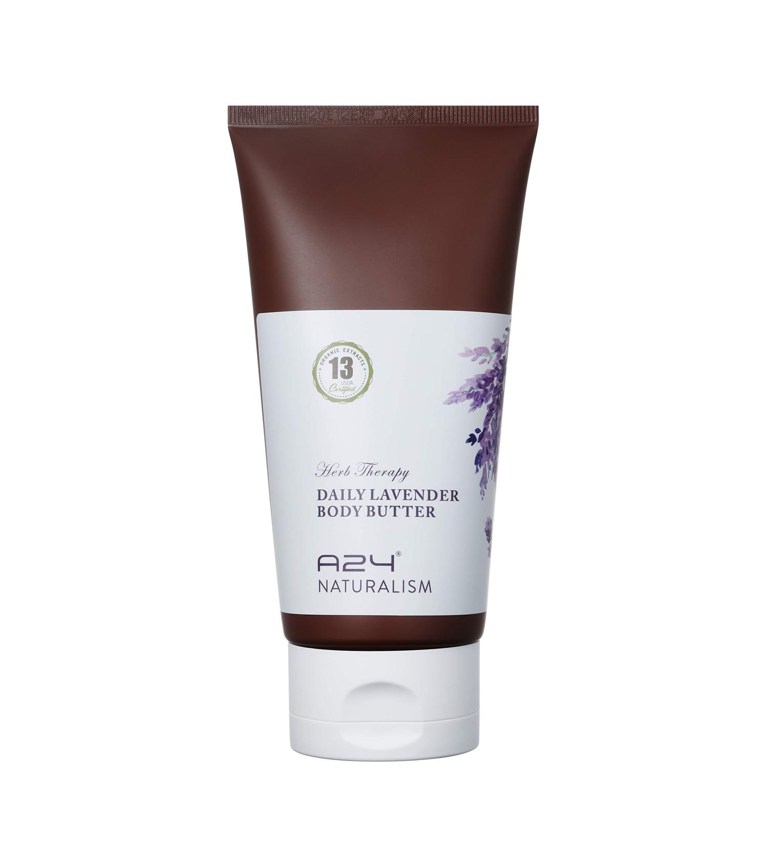 A24 Lavender Body Butter - pH 5.5 Hypoallergenic & Vegan 99.3% Natural Ingredients Aloe Vera Perfect for All Skin Types - Shop Internationally - Buy Online on GoSupps.com