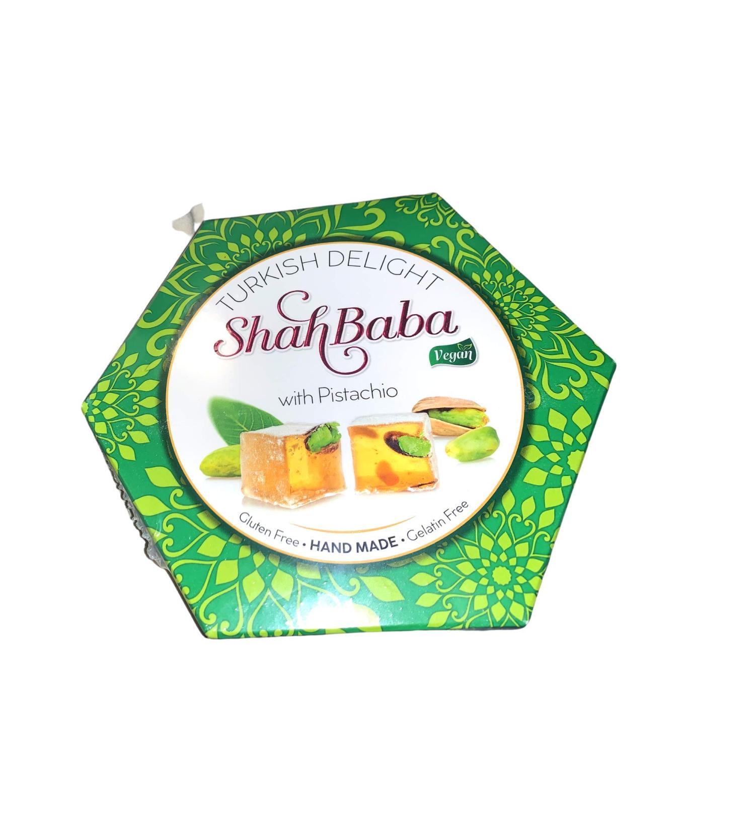 ShahBaba Turkish Delight with Pistachio - Vegan Hand Made Gluten Free Gelatine Free- Sweet Gift Box 250g - Buy Online on GoSupps.com