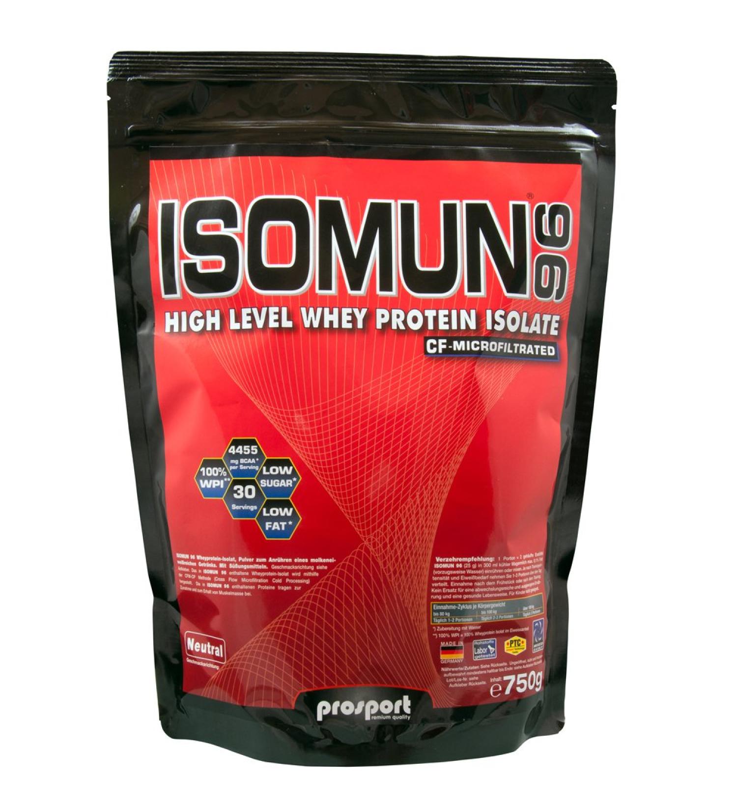 Prosport ISOMUN 96 Lemon-Fresh Whey Protein Isolate Powder - 750g Zip Bag | Premium Quality International Shipping - Buy Online on GoSupps.com