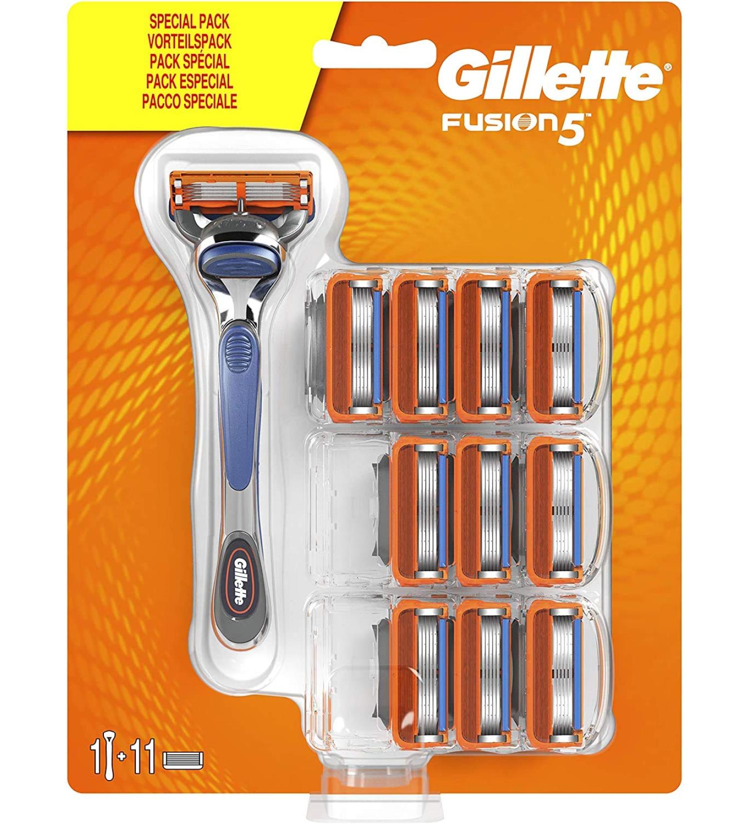 Buy Gillette Fusion 5 Razors for Men with Trimmer Blade - Precision & Sliding Coating Includes 11 Razor Blades - International Shipping Available - Buy Online on GoSupps.com