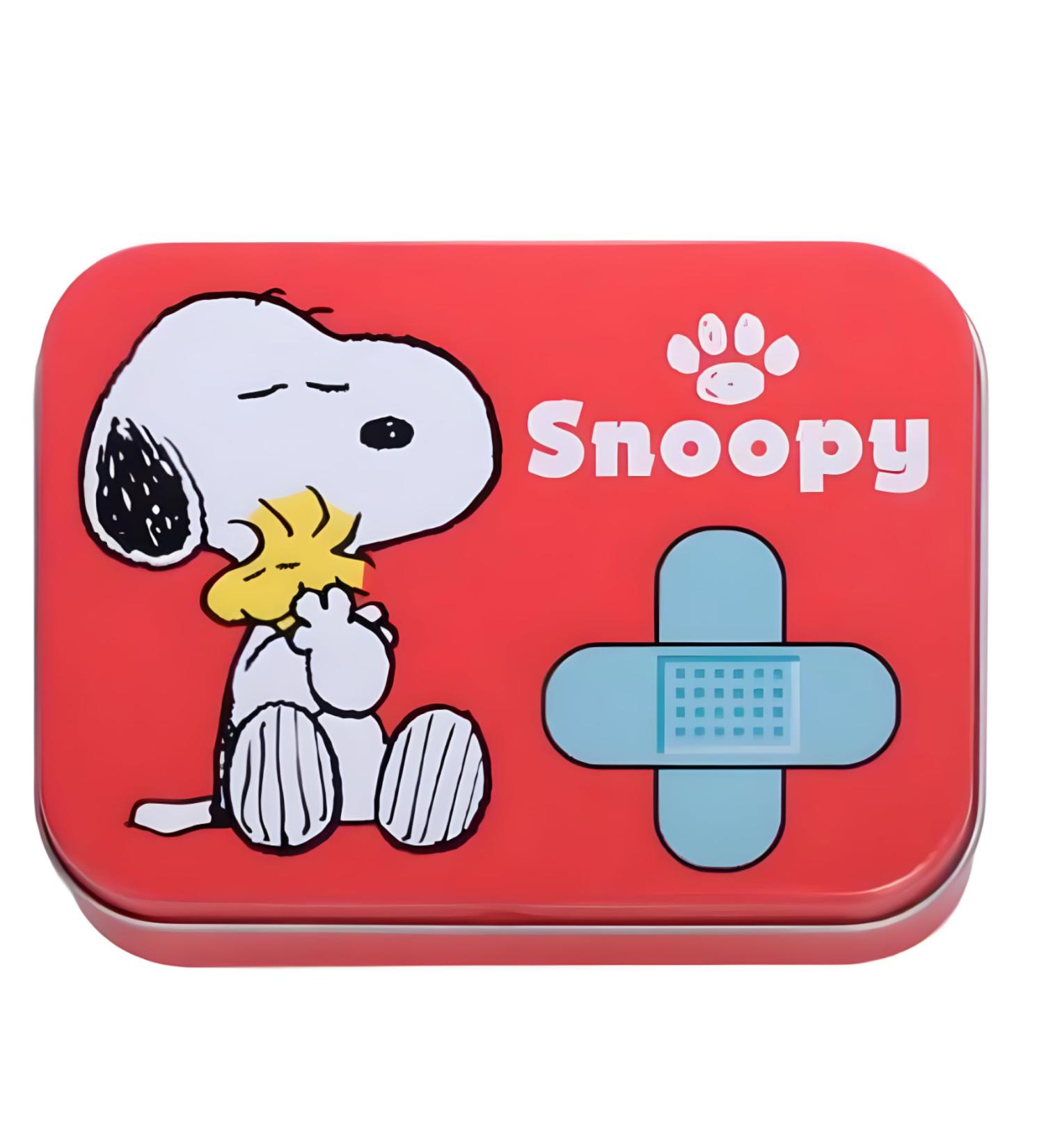Snoopy Children's Plaster Set - 6 Pieces in Metal Storage Box | Fun & Beautiful Design for Kids | Perfect for Backpack & Handbag - Buy Online on GoSupps.com