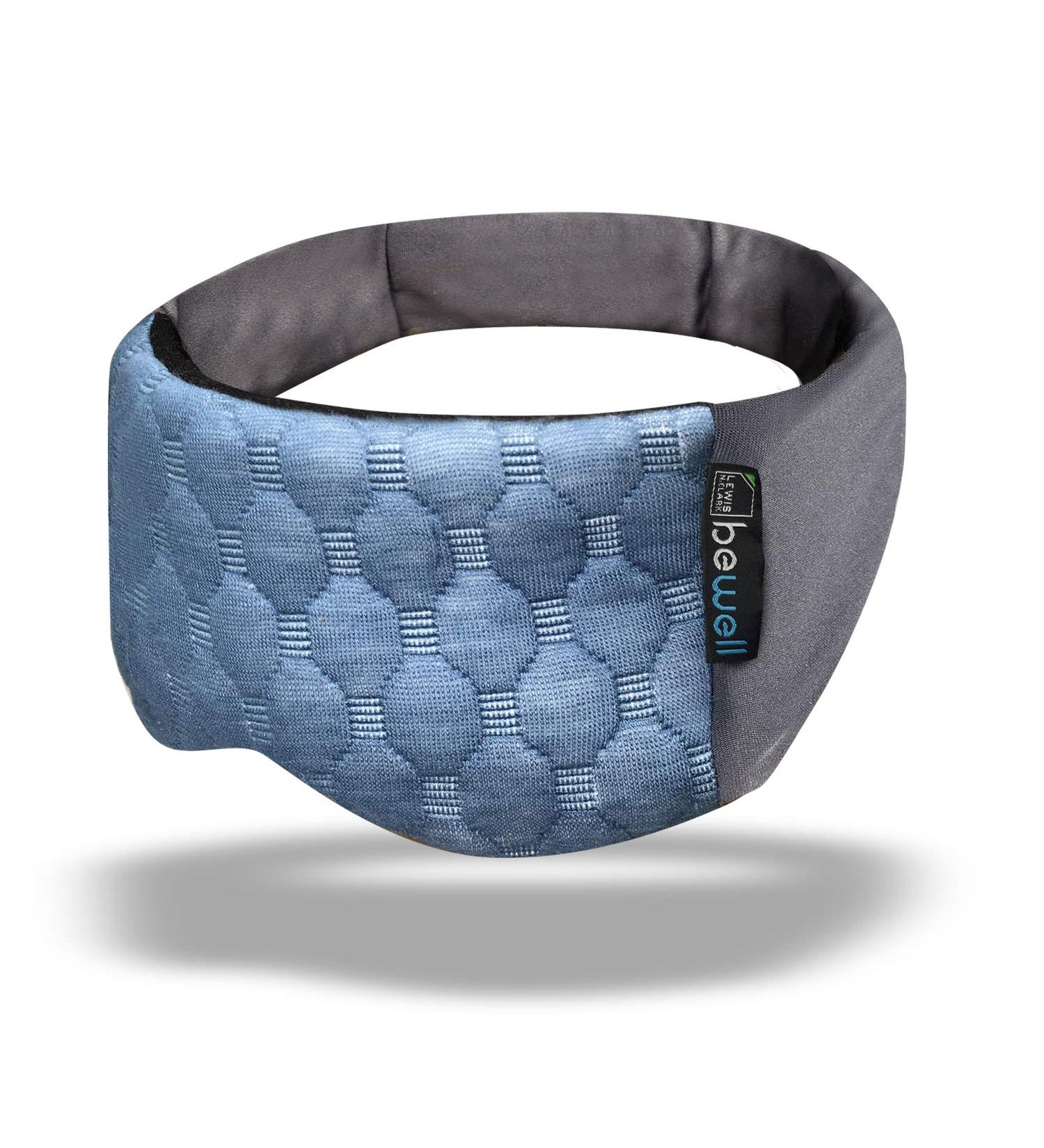 Lewis N. Clark Big Wrap Eye Mask - Travel Sleep Aid for Airplane & Hotel - Blue - Buy Online on GoSupps.com