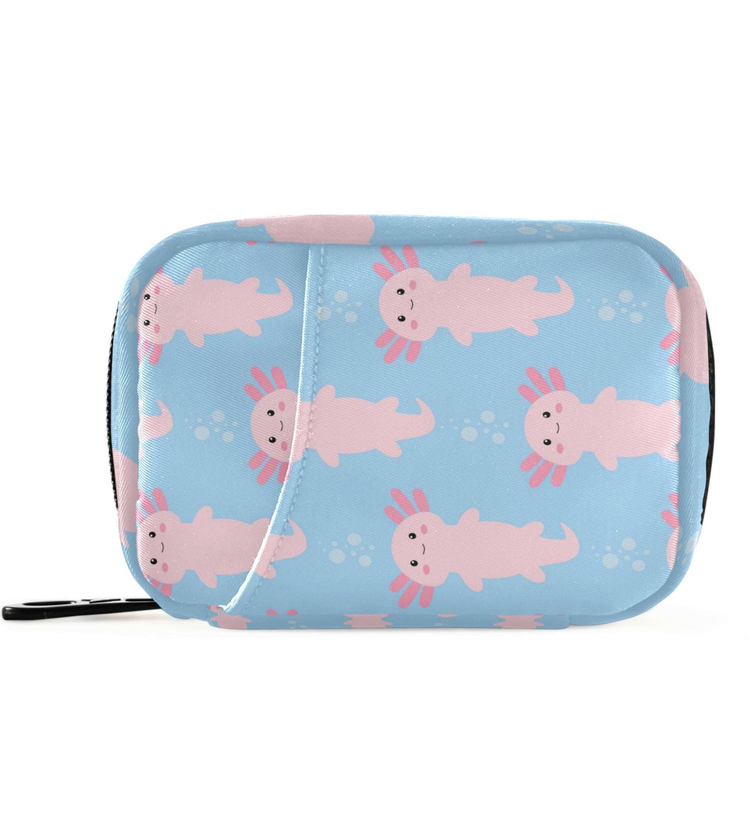Buy Pfrewn Cute Cartoon Axolotl 7-Day Pill Organizer - Portable Travel Medicine & Vitamin Holder - Buy Online on GoSupps.com