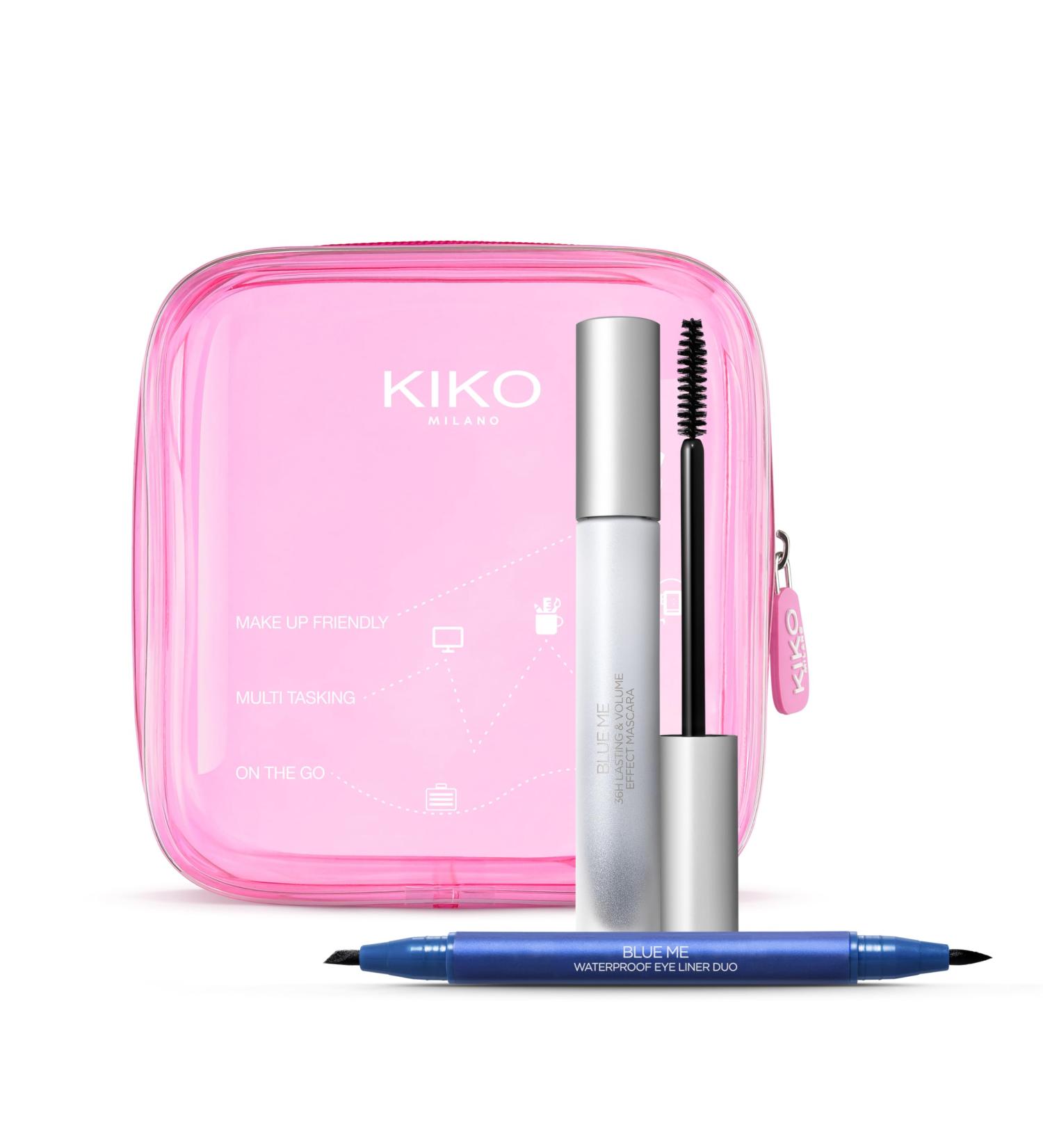 KIKO Milano Eyes: Blue Me 36H Lasting & Volume Effect Mascara + Blue Me Waterproof Eyeliner Duo | N.1 Blue Me 36H Lasting & Volume Effect Mascara + N.1 Blue Me Waterproof Eyeliner Duo - Buy Online on GoSupps.com