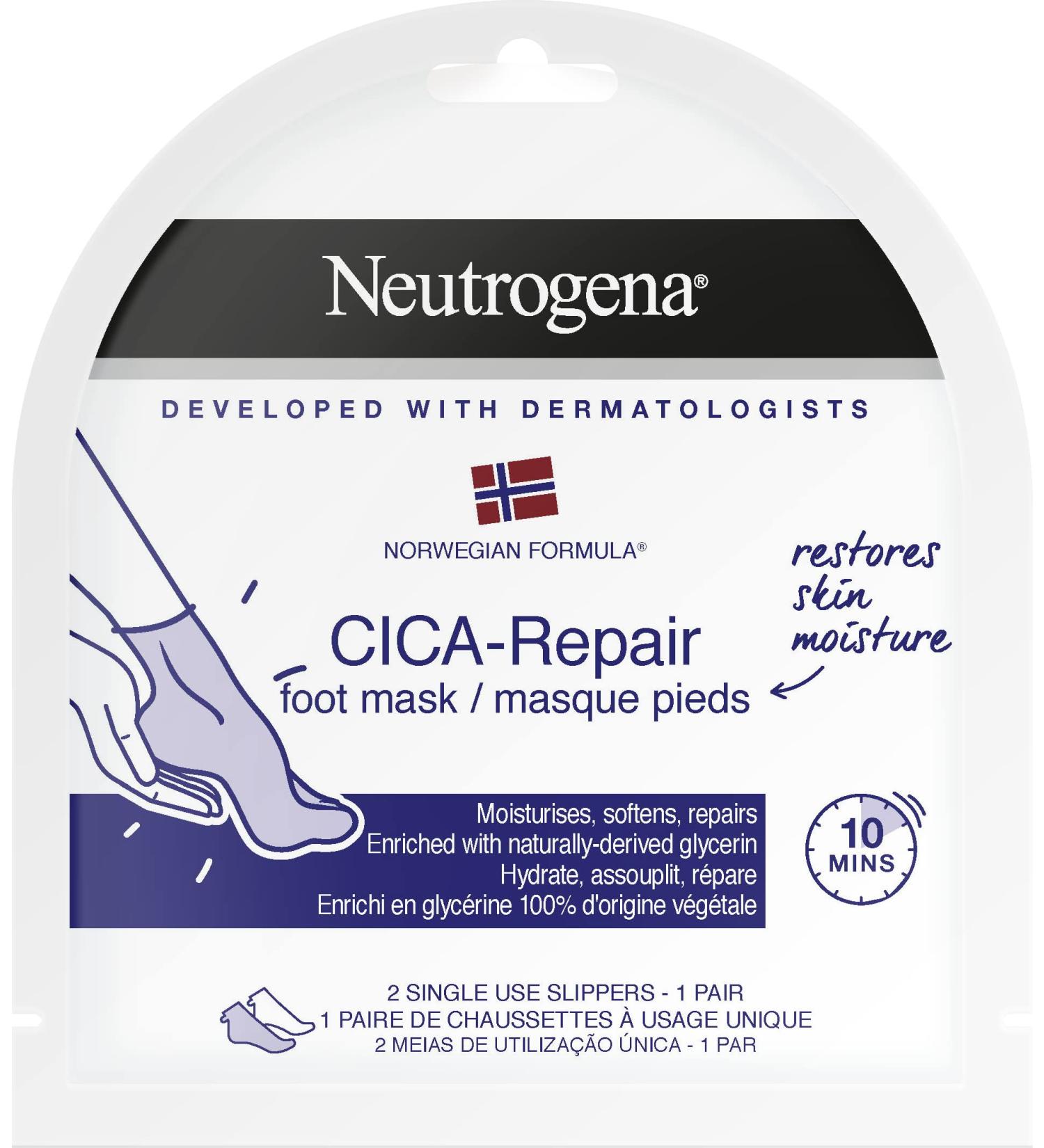 Neutrogena Norwegian Formula CICA-Repair Foot Mask - Intensive Hydration & Repair | 1 Piece - Buy Online on GoSupps.com