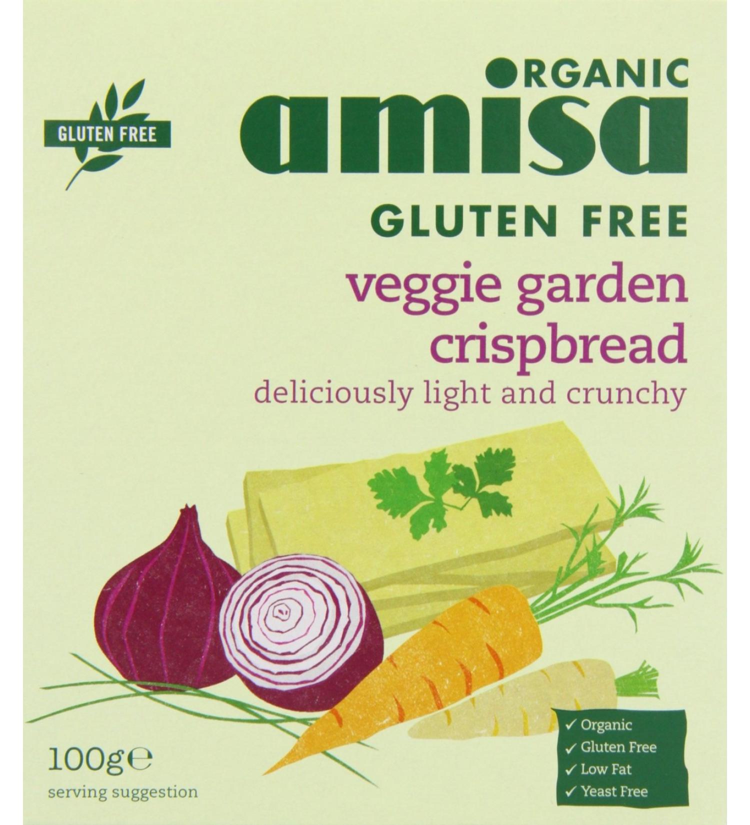 Amisa | Crispbread - Veggie Garden Gf | 12 x 100G - Buy Online on GoSupps.com