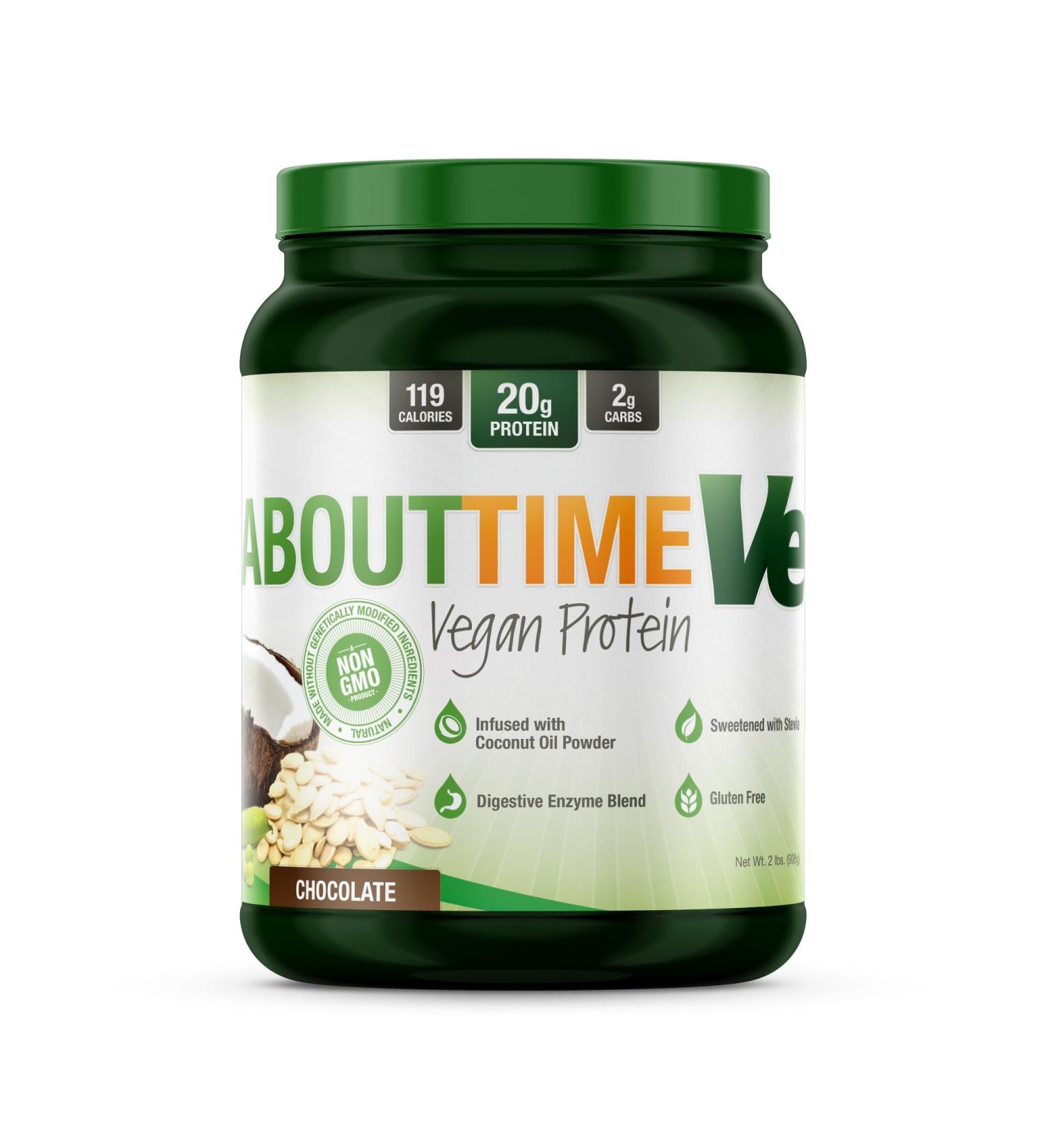 Buy About Time Natural Vegan Protein Chocolate 2lb - 24g Plant-Based Protein Non-GMO Gluten-Free Dairy-Free 32 Servings - International Shipping Available - Buy Online on GoSupps.com