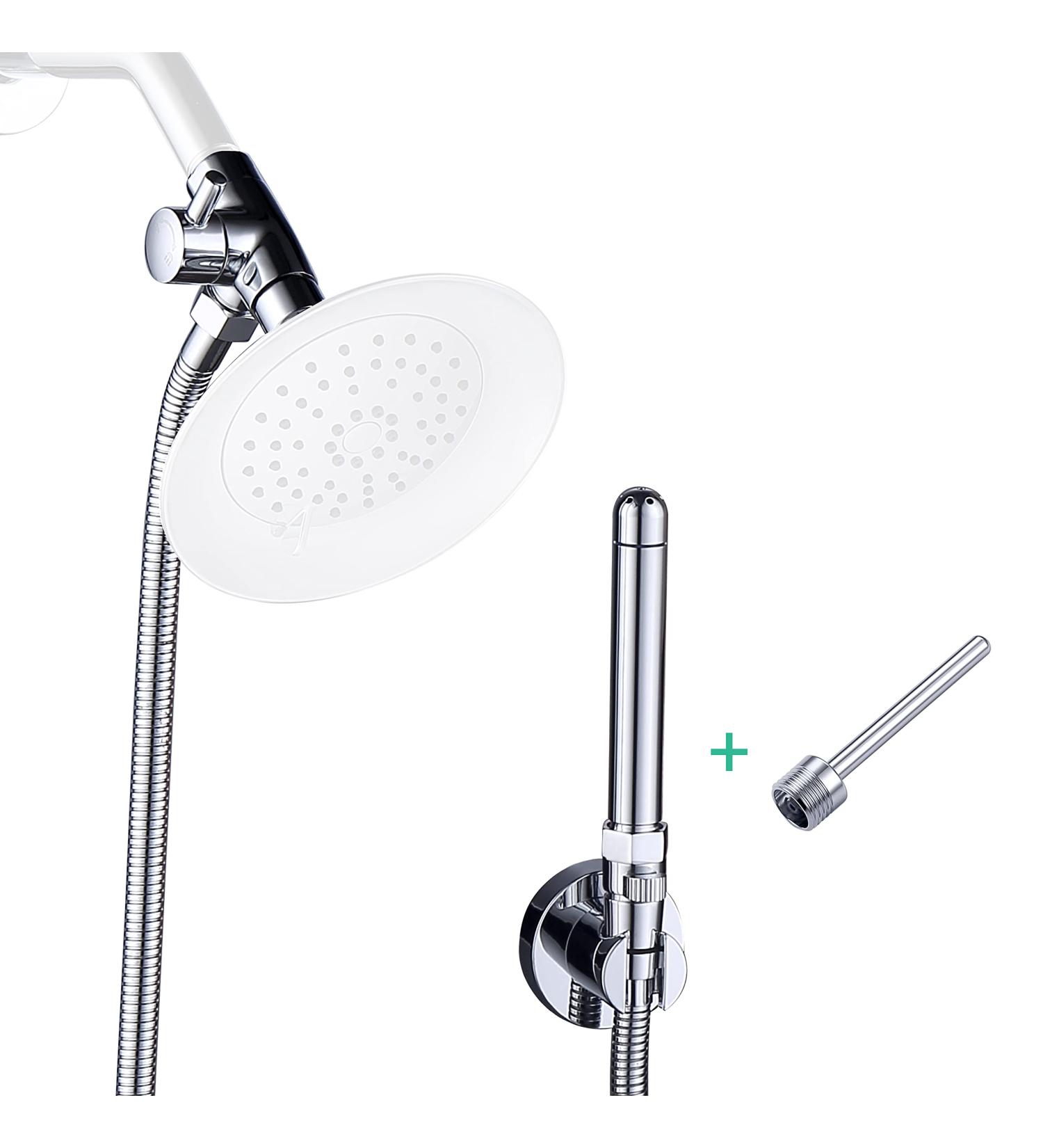 Shower Enema System with 100 Hose, Diverter & Water Control Valve - Portable Enema Nozzle Kit for Men and Women (Polished Chrome) - Buy Online on GoSupps.com