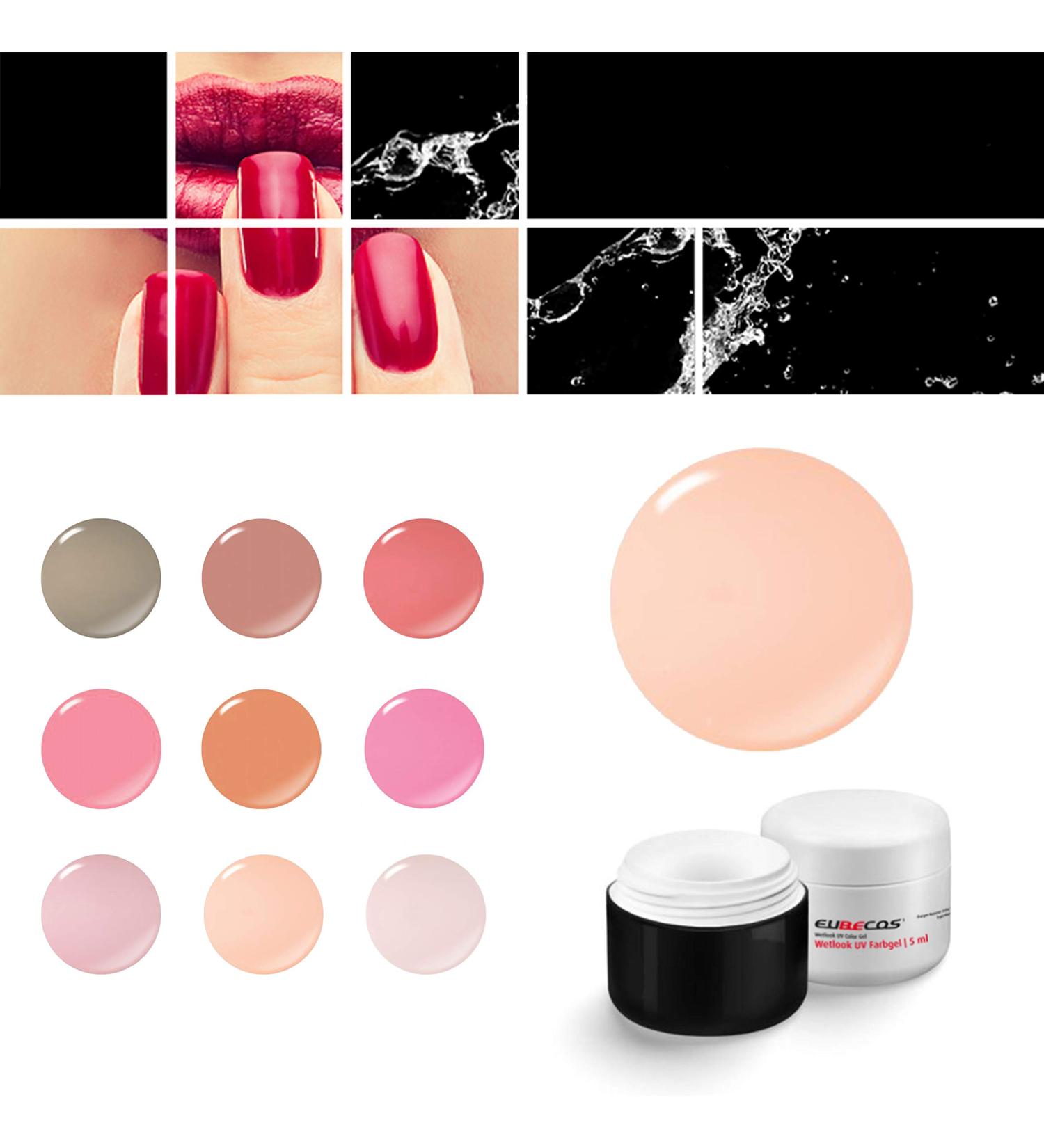 EuBeCos Wetlook Color Gel 5 ml - WL43 Nude Champagne for Baby Boomer Nails - No Sweat Layer - Premium Studio Quality Made in Germany - Buy Online on GoSupps.com