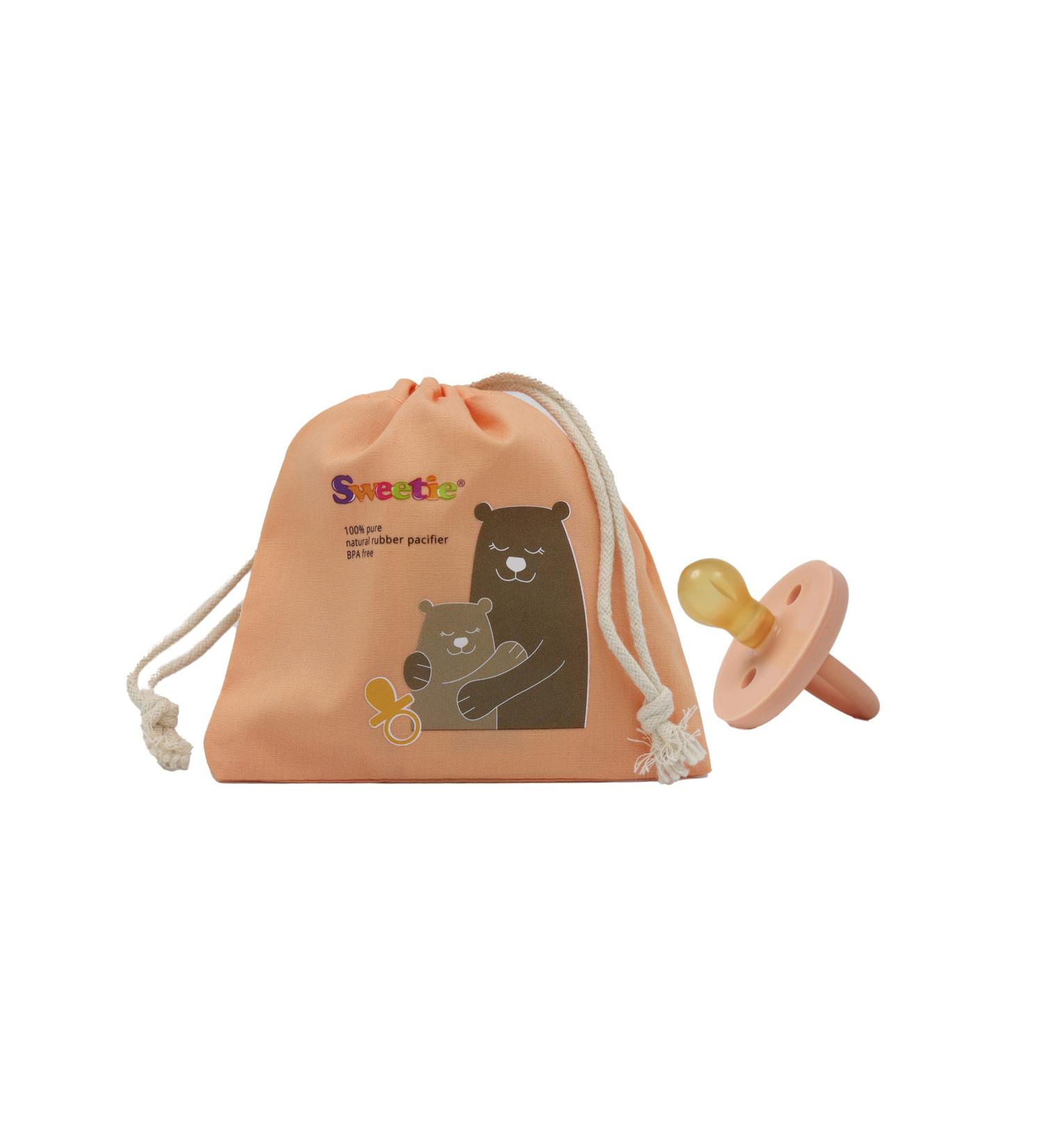 SWEETIE Natural Rubber Pacifier - Rounded Light Pink Medium (6-12 Months) - Buy Online on GoSupps.com