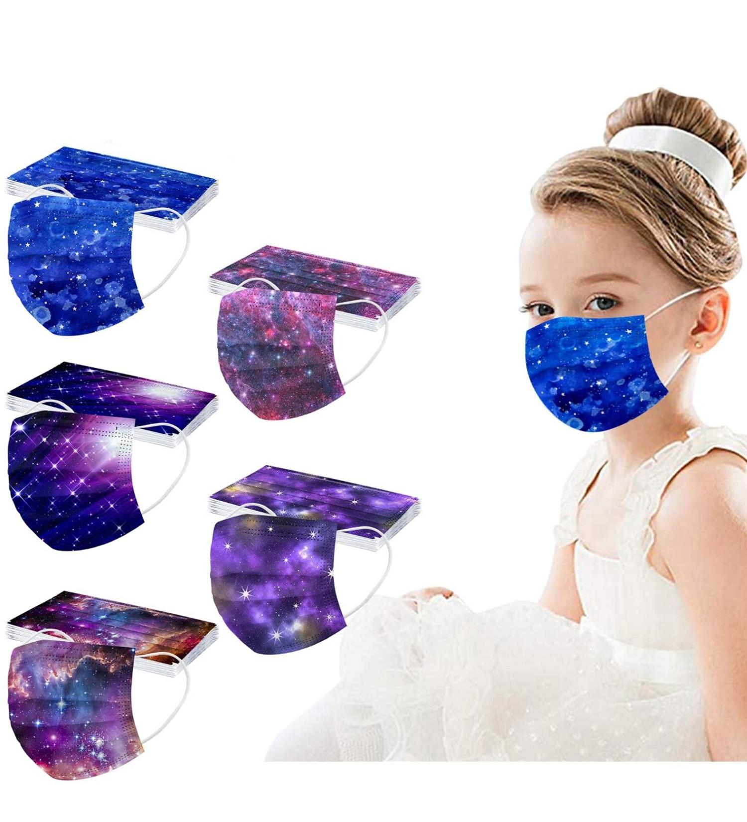 50pc Kids Disposable_Mask 3 Ply Kids Face_Masks for Protection Anti Dust Face Mouth Filter Tools for Children School - Buy Online on GoSupps.com