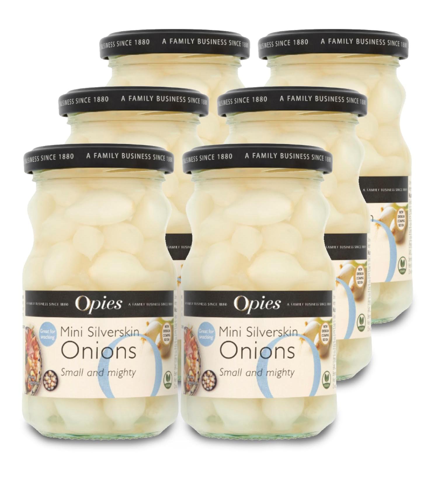 Opies | Mini Silverskin Onions | 6x227g - Buy Online on GoSupps.com