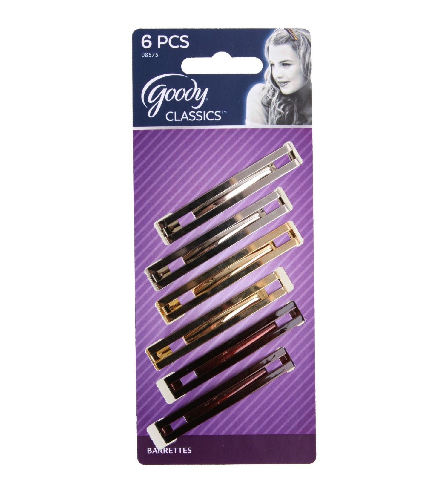 Goody - 08575 Samantha Barrettes, (6 Pieces) (Assorted Colors)