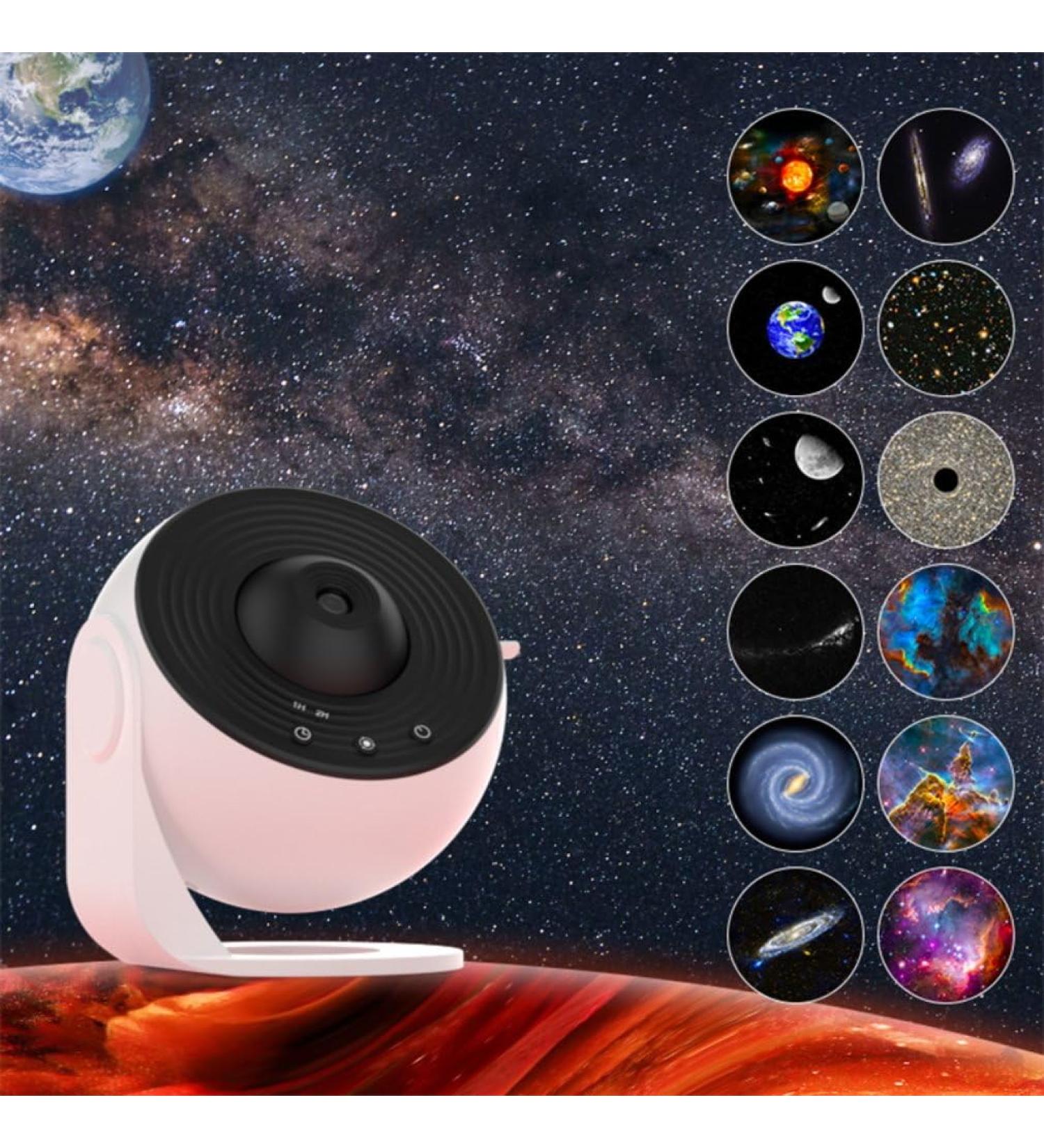 Planetarium Starry Sky Projector Lamp - Cluhertvy 12 Films Night Light for Kids & Adults | Perfect for Ceiling Bedroom & Parties - Buy Online on GoSupps.com