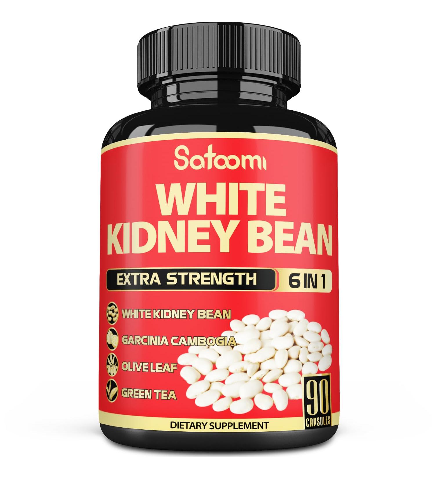 Buy 6 in 1 White Kidney Bean Extract Capsules - 90 Count for Carb Control | Extra Blend with Olive Leaf Green Coffee & Green Tea - 3 Month Supply - Buy Online on GoSupps.com