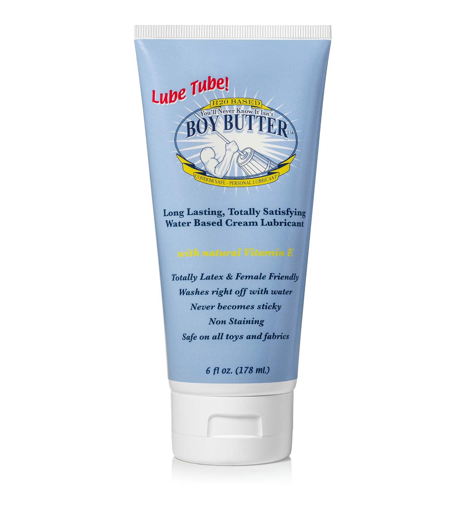 Boy Butter H2O Formula 6oz (177 mL) Tube Personal Lubricant | Vitamin E & Shea Butter | Organic Water-Based | Non-Staining & Washable Slick Lube H2O 178 ml (Pack of 1) - Buy Online on GoSupps.com
