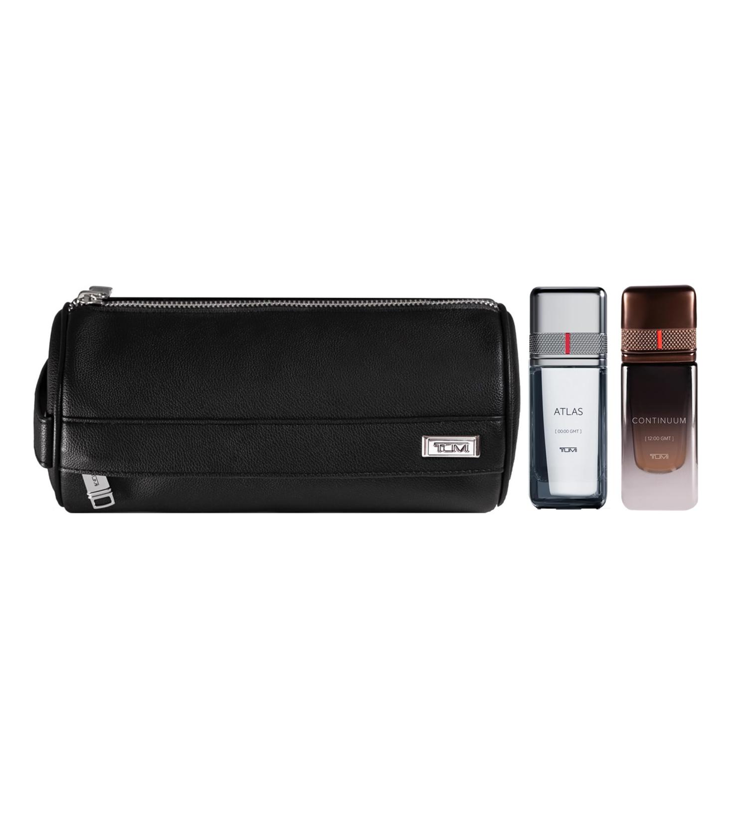 TUMI Dopp Kit Gift Set - Includes ATLAS 00:00 GMT CONTINUUM 12:00 GMT & Travel Toiletry Bag - .5 oz Eau de Parfum (Pack of 2) - Buy Online on GoSupps.com