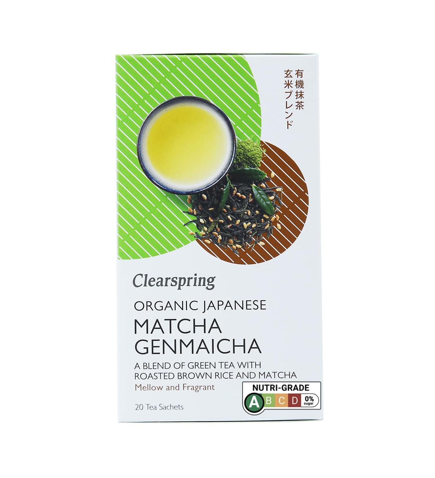 Clearspring Organic Japanese Matcha Genmaicha - 20 Tea Sachets