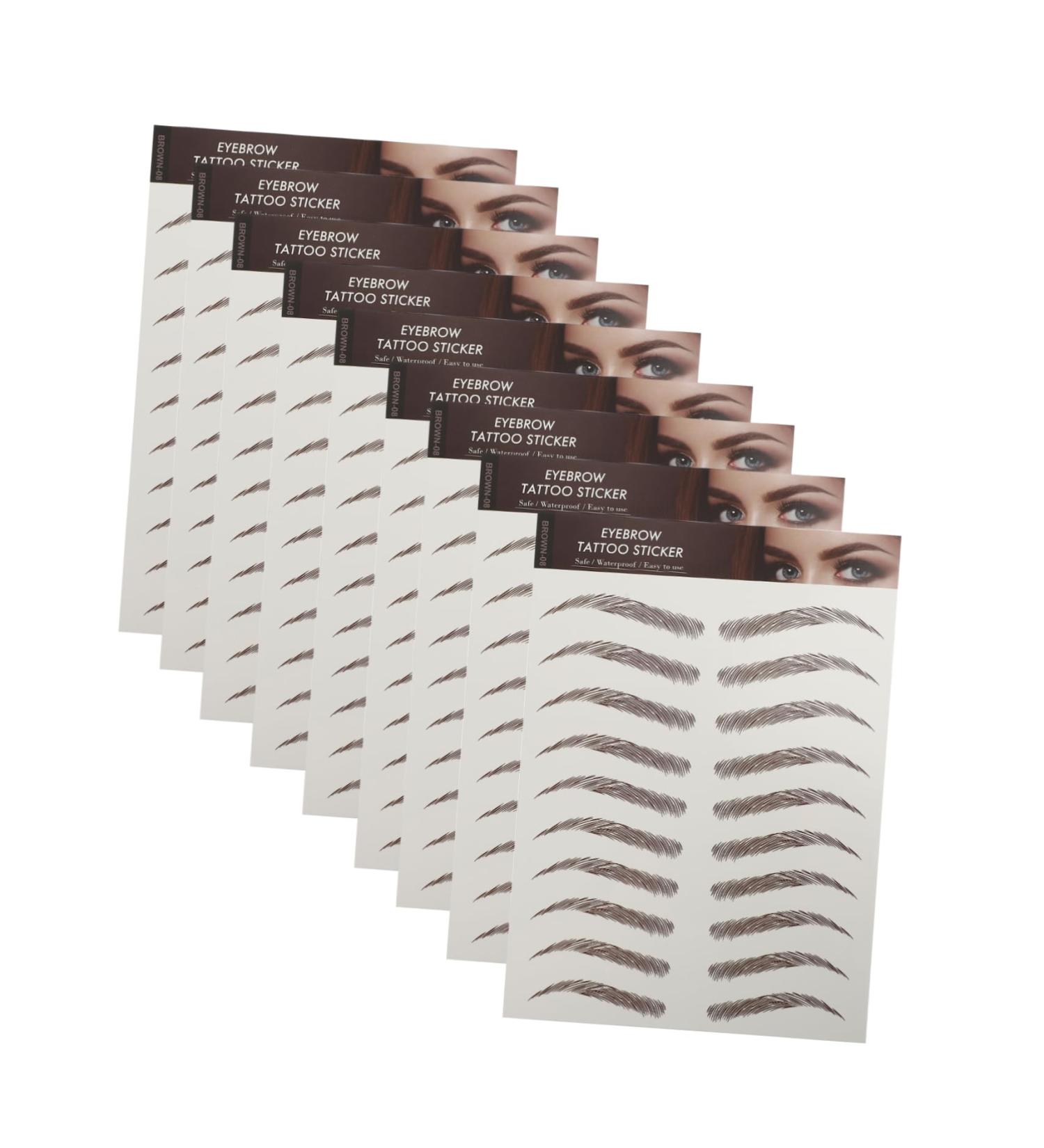 FOMIYES 18 Sheets Waterproof Eyebrow Stickers Eyebrow Grooming Shaping Sticker False Eyebrows Cosmetics Hair - Buy Online on GoSupps.com