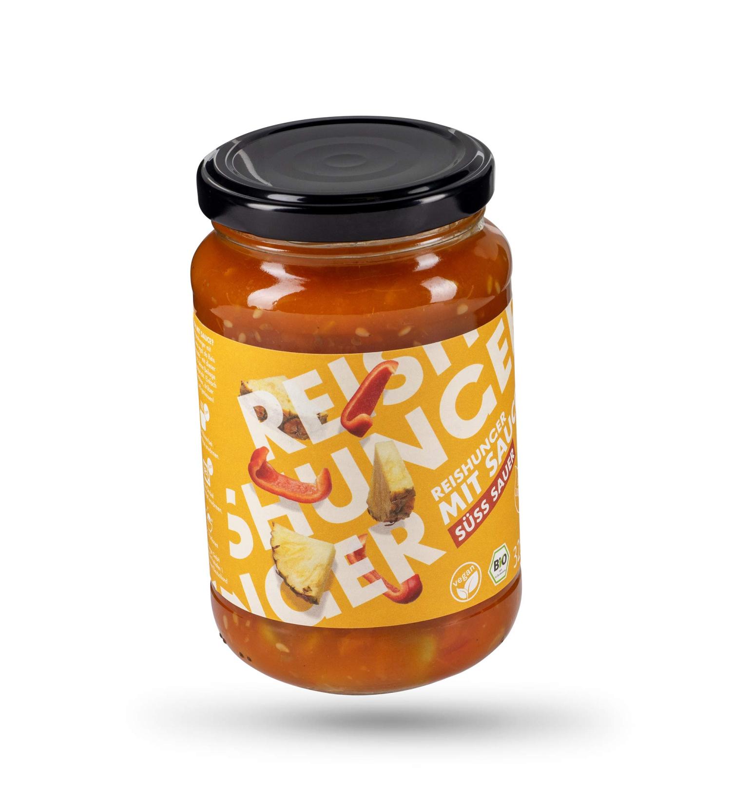Reishunger Organic Sweet & Sour Sauce 6x325ml | Vegan & Gluten-Free Aromatic Curry Sauce for Rice Pasta & More - Buy Online on GoSupps.com