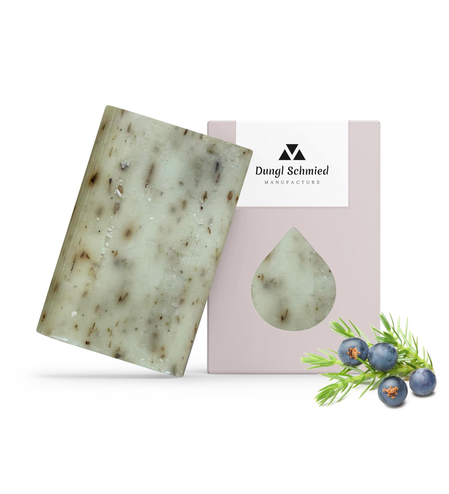 Dungl Schmied Handmade Juniper Soap | Juniper Soap Piece | Scented Natural | Without Palm Oil | Care Soap with Natural Ingredients | Vegan | For All Skin Types - Buy Online on GoSupps.com