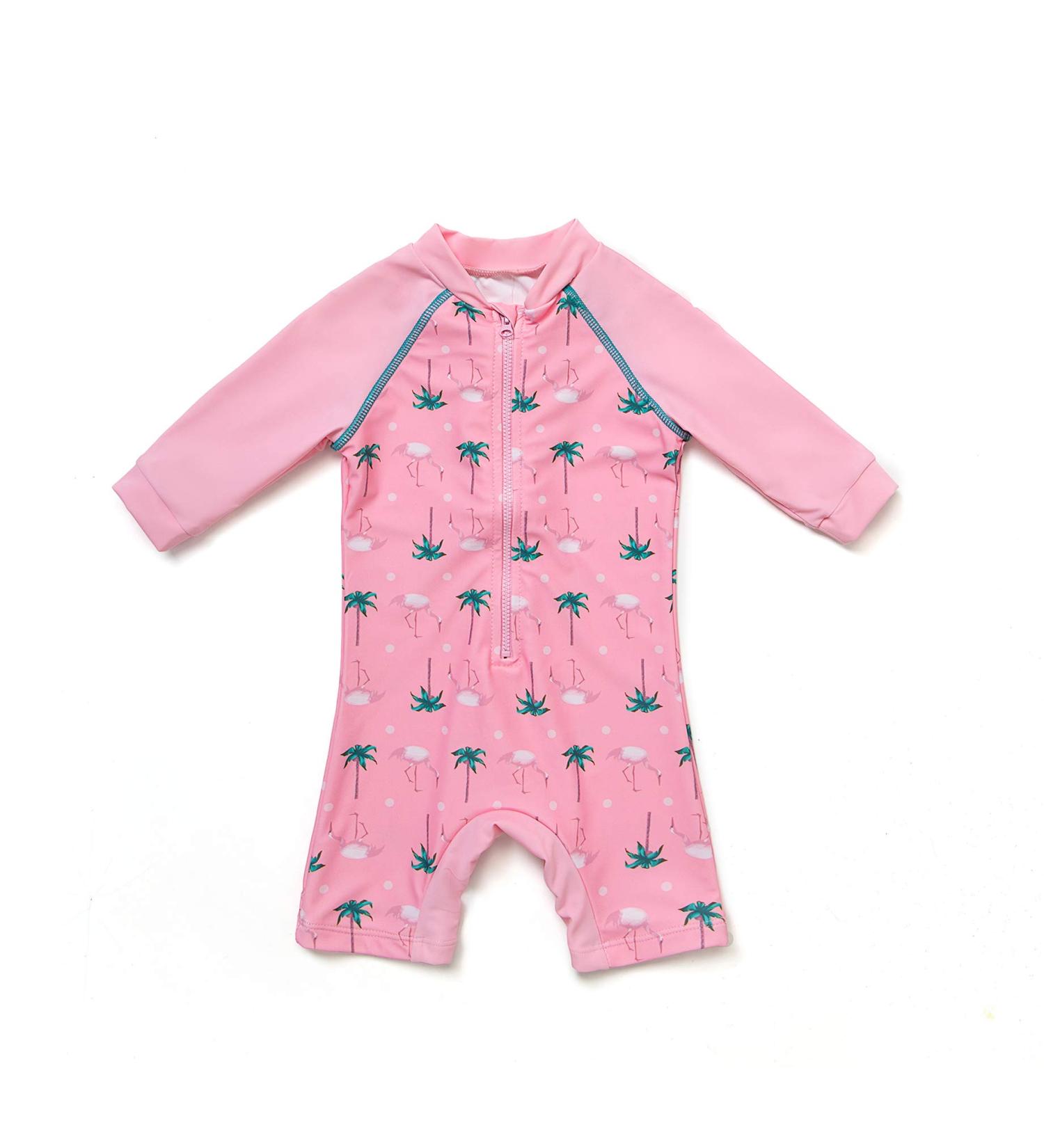 Bonverano Baby Girls UPF 50+ Sunsuit with Sun Cap - Pink Coconut, 6-9 Months - Buy Online on GoSupps.com