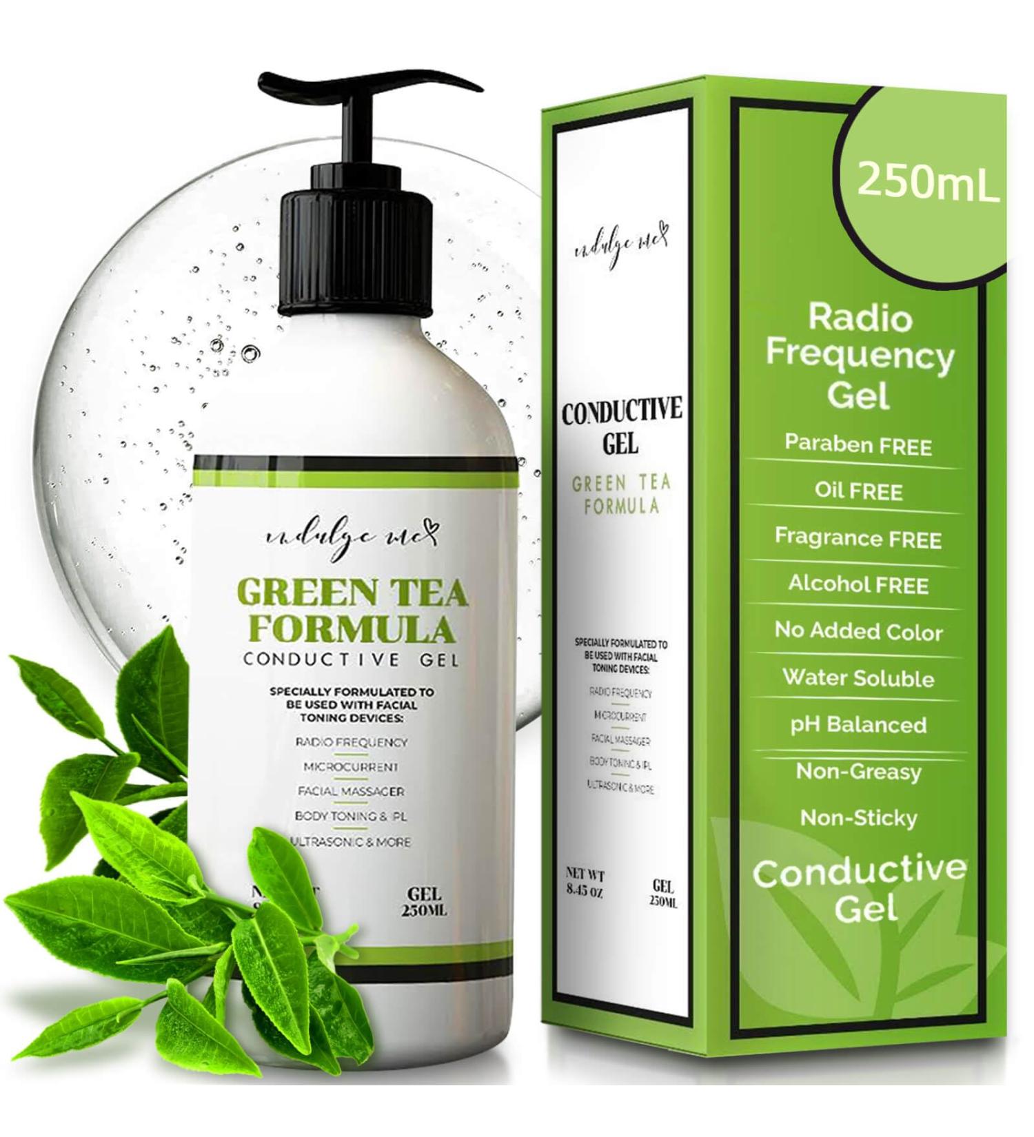 IndulgeMe Facial Conductive Gel for Microcurrent Device with Korean Green Tea Extract Aloe Leaf Water Hyaluronic Acid - Primer Conducting Gel for Face/Body Sculpting RF Red Light Therapy (8.45 oz) - Buy Online on GoSupps.com