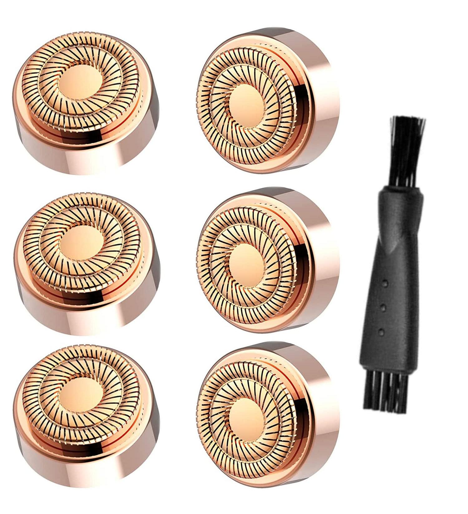 Nandaga Facial Hair Remover Replacement Heads for Women's Painless Flawless Hair Remover (Only Fit Gen 2) for Good Finishing and Well Touch 18K Rose Gold-Plated Blade Head With Cleaning Brush -Rose - Buy Online on GoSupps.com