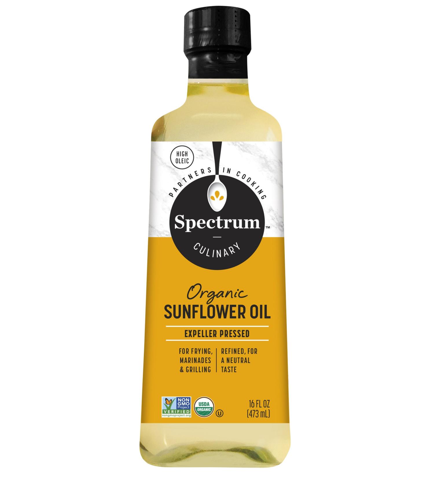 Spectrum Organic Sunflower Oil, Refined 16 Oz