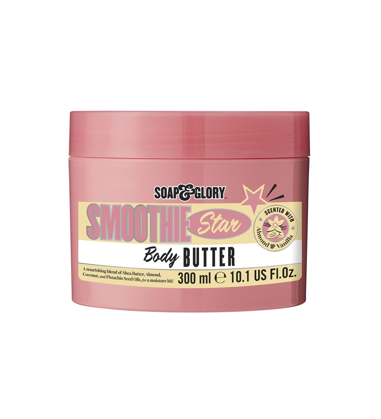 Buy Soap & Glory Smoothie Star Body Butter - Vanilla & Almond Infused Cream for Dry Skin | Rich Moisturizing 300ml - International Shipping Available - Buy Online on GoSupps.com