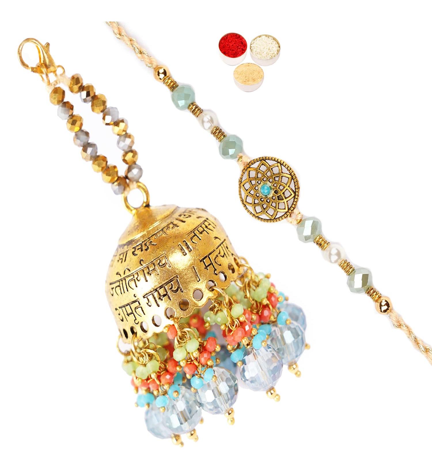 Ghasitaram Gifts Rakhis Online - Rakhi for Brother-RM-270 Bhaiya Bhabhi Rakhi Rakhi Set only - Buy Online on GoSupps.com
