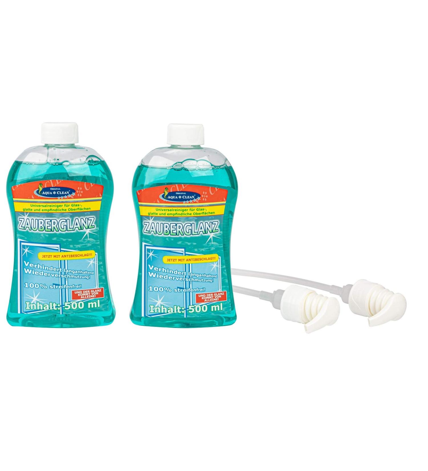 AQUA CLEAN Magic Shine Concentrate 2x 500ml Glass Cleaner 500 ml (Pack of 2)